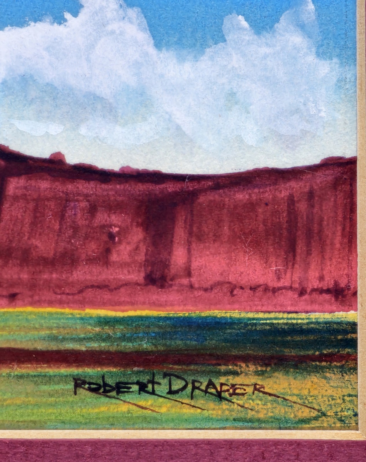 Robert Draper (1938 – 2000) Original NAVAJO Painting Landscape ~ Native American