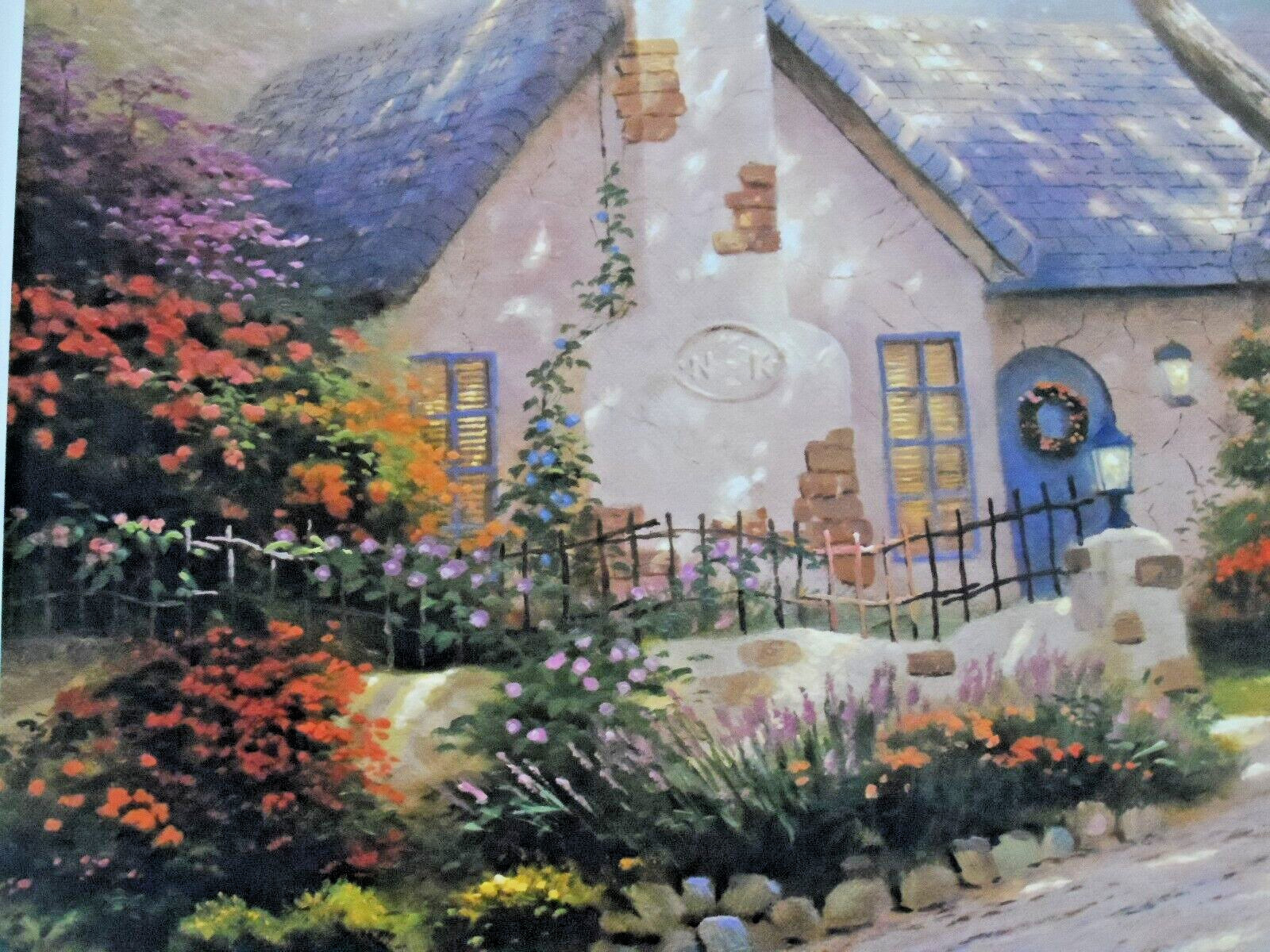 Thomas Kinkade «MORNING GLORY COTTAGE» Signed & Numbered With COA 20″ x 16″