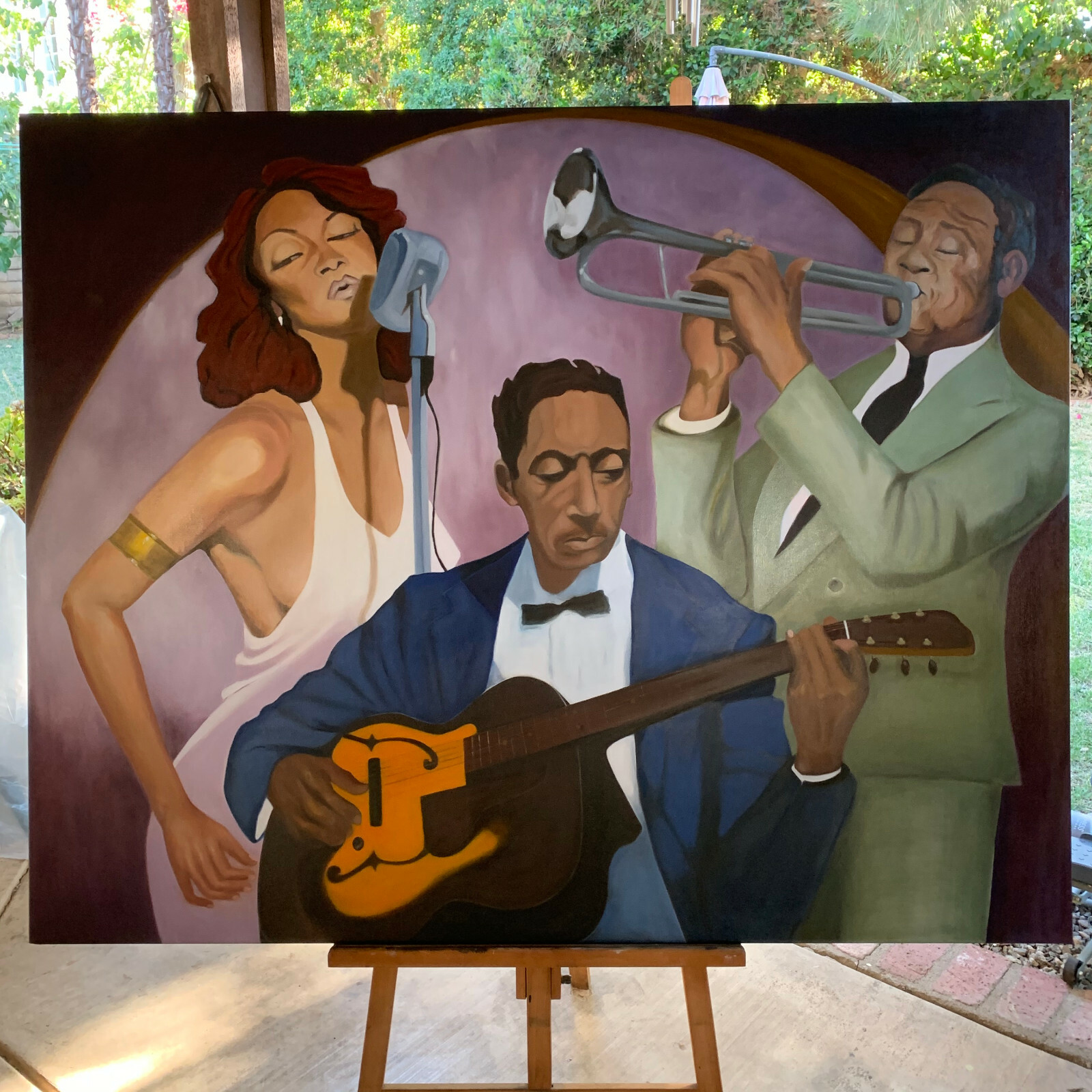 Large Oil painting on Gallery wrapped heavy duty canvas 48″X60″