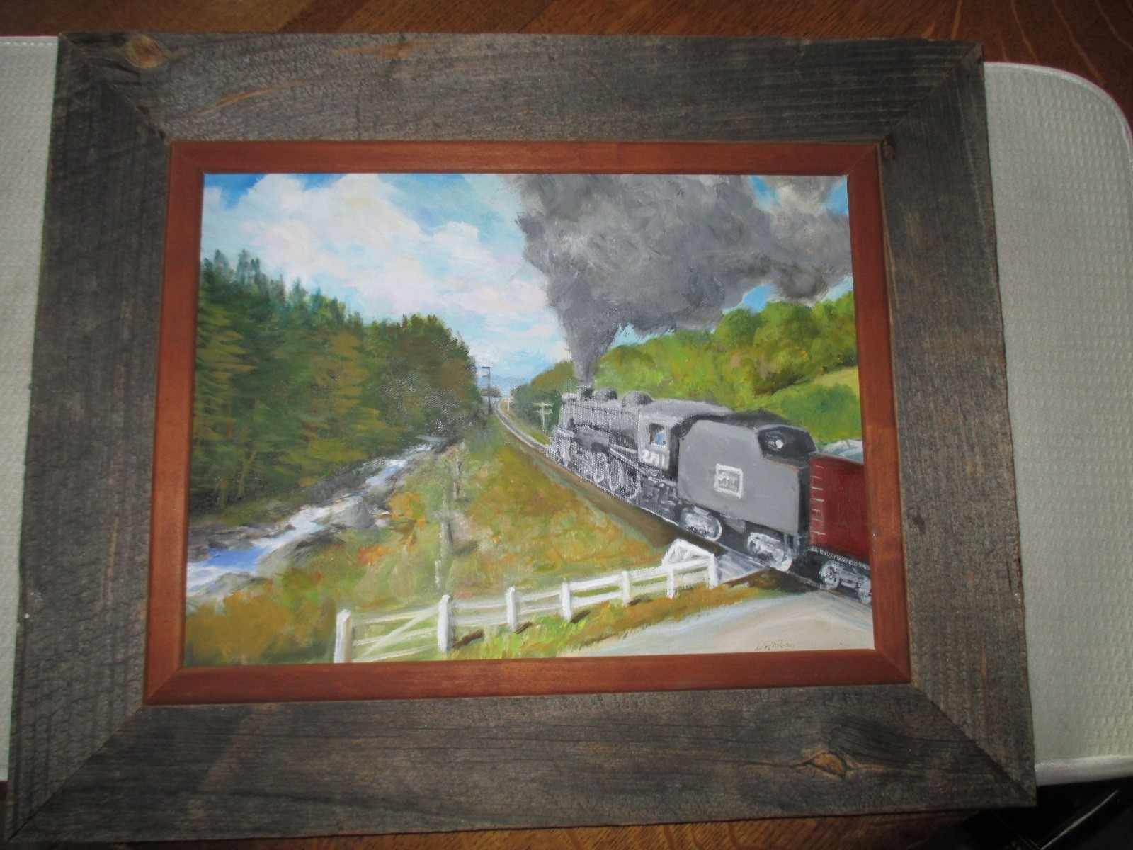 Deane R. Folsom Sr. Springvale Maine 00C Locomotive Train Railroad Painting