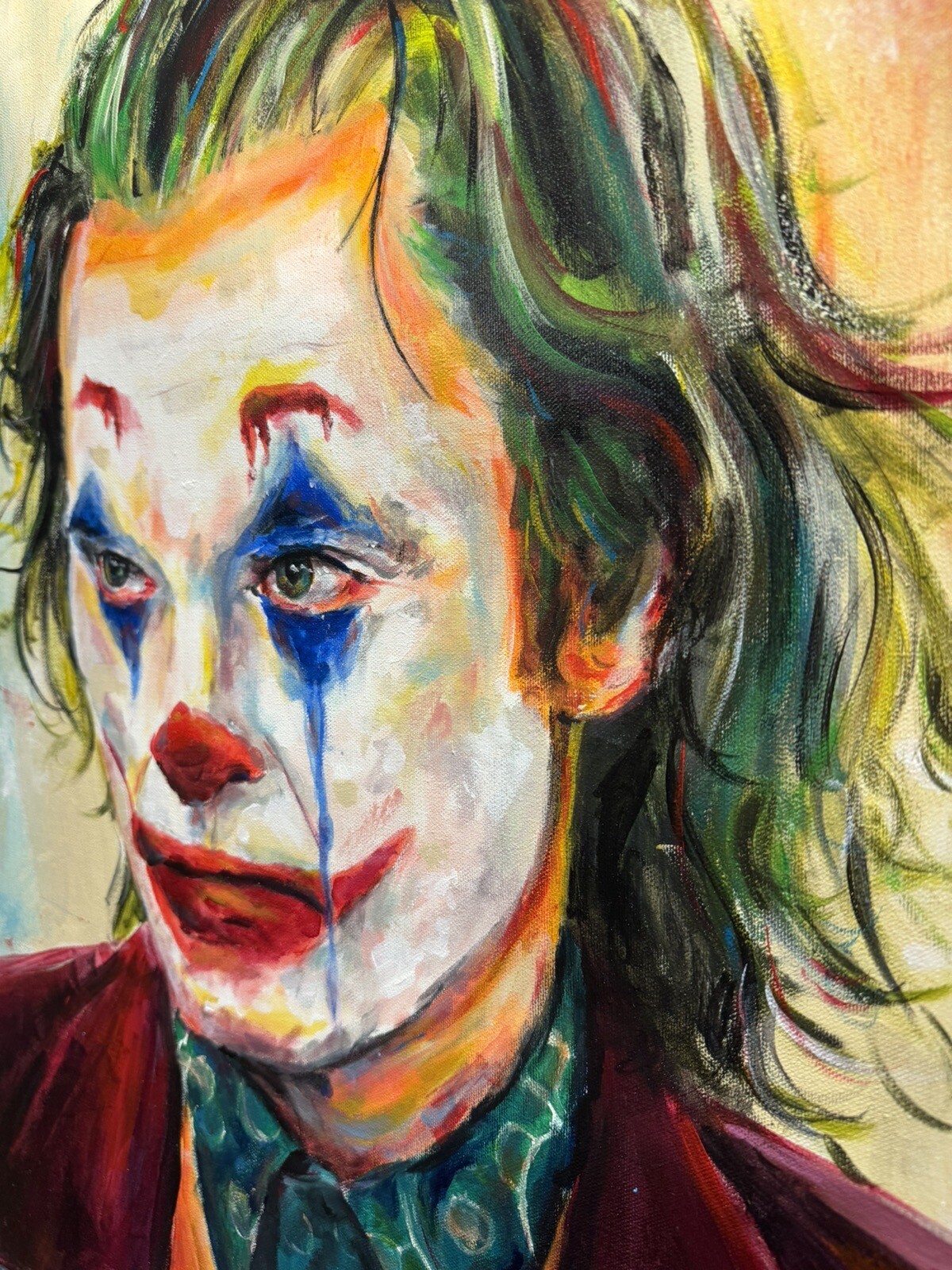 The Joker – Acrylic On Canvas Original Colorful Painting Joaquin Phoenix Batman