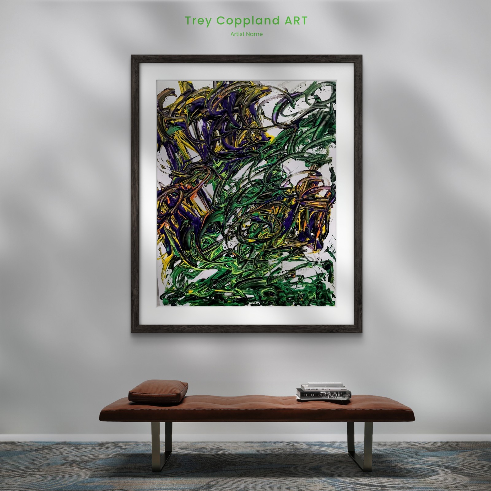 Trey Coppland ART – Sunflowers – Abstract Acrylic, 20+24 inches, 2026, signed
