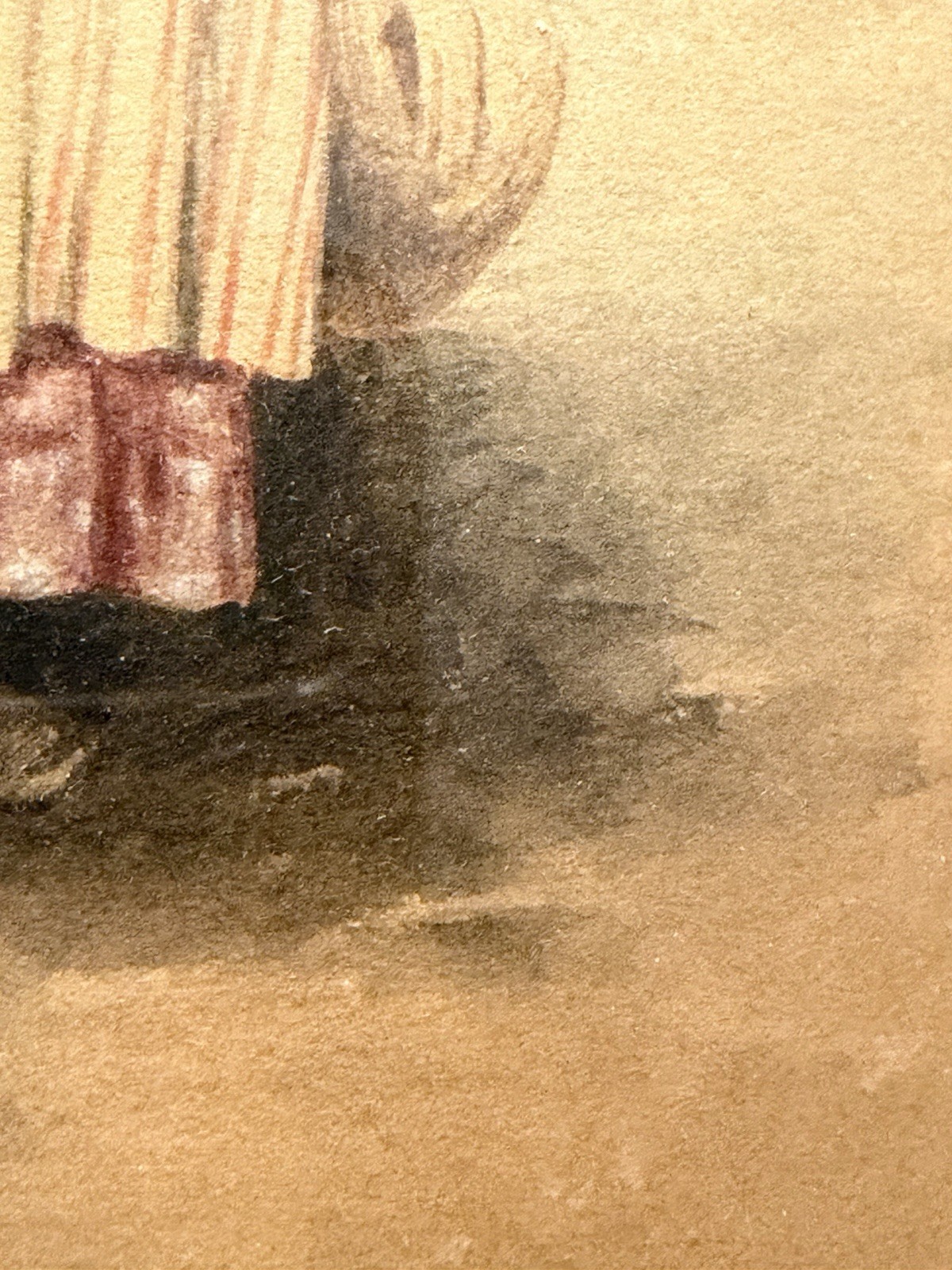 ORIG 17th/18th CENTURY Italian ANIELLO ASCIONE Watercolor Painting Signed