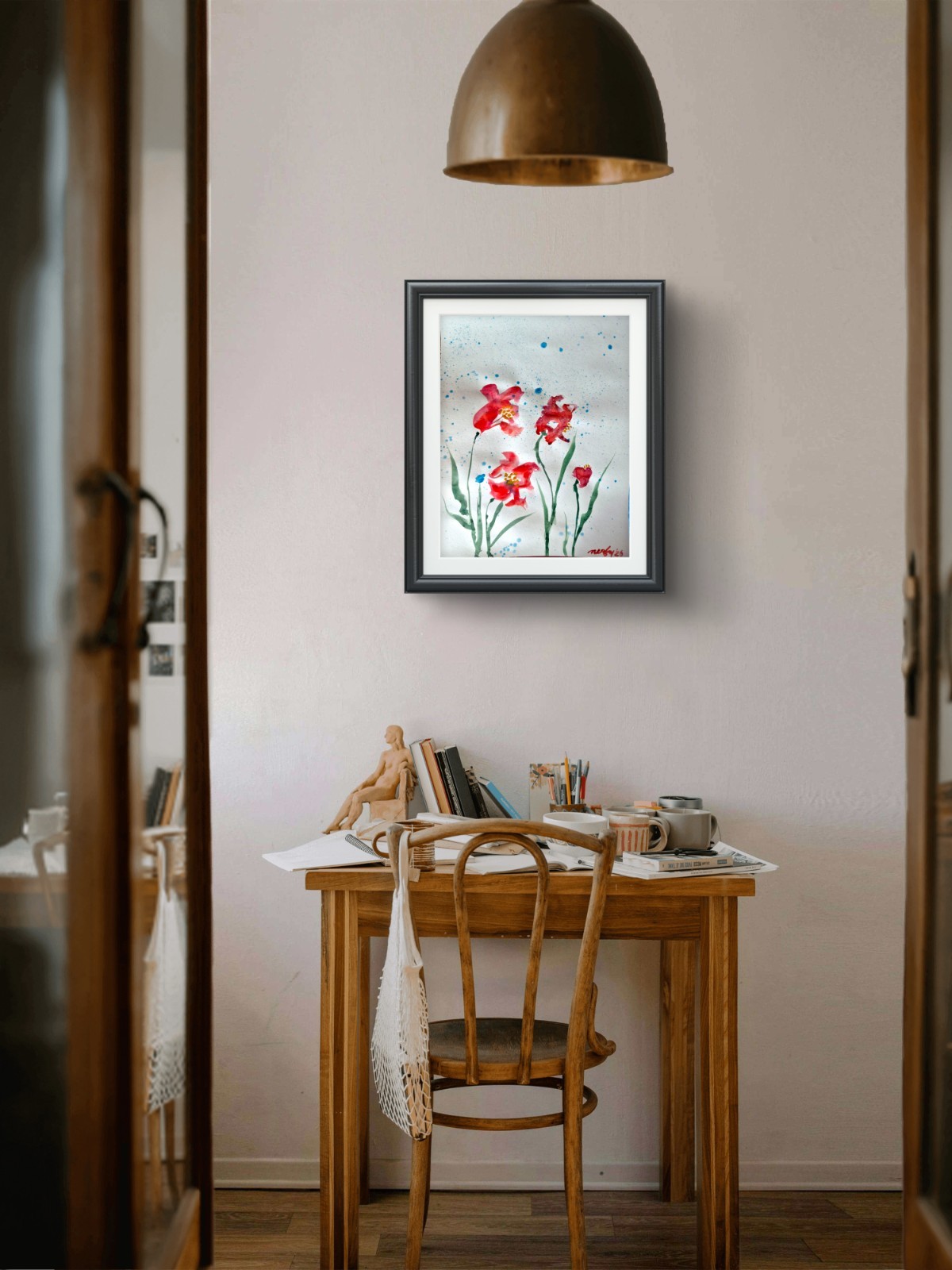 Original Contemporary 11×14 Multi Color Botanical Expressionist Art Signed P78