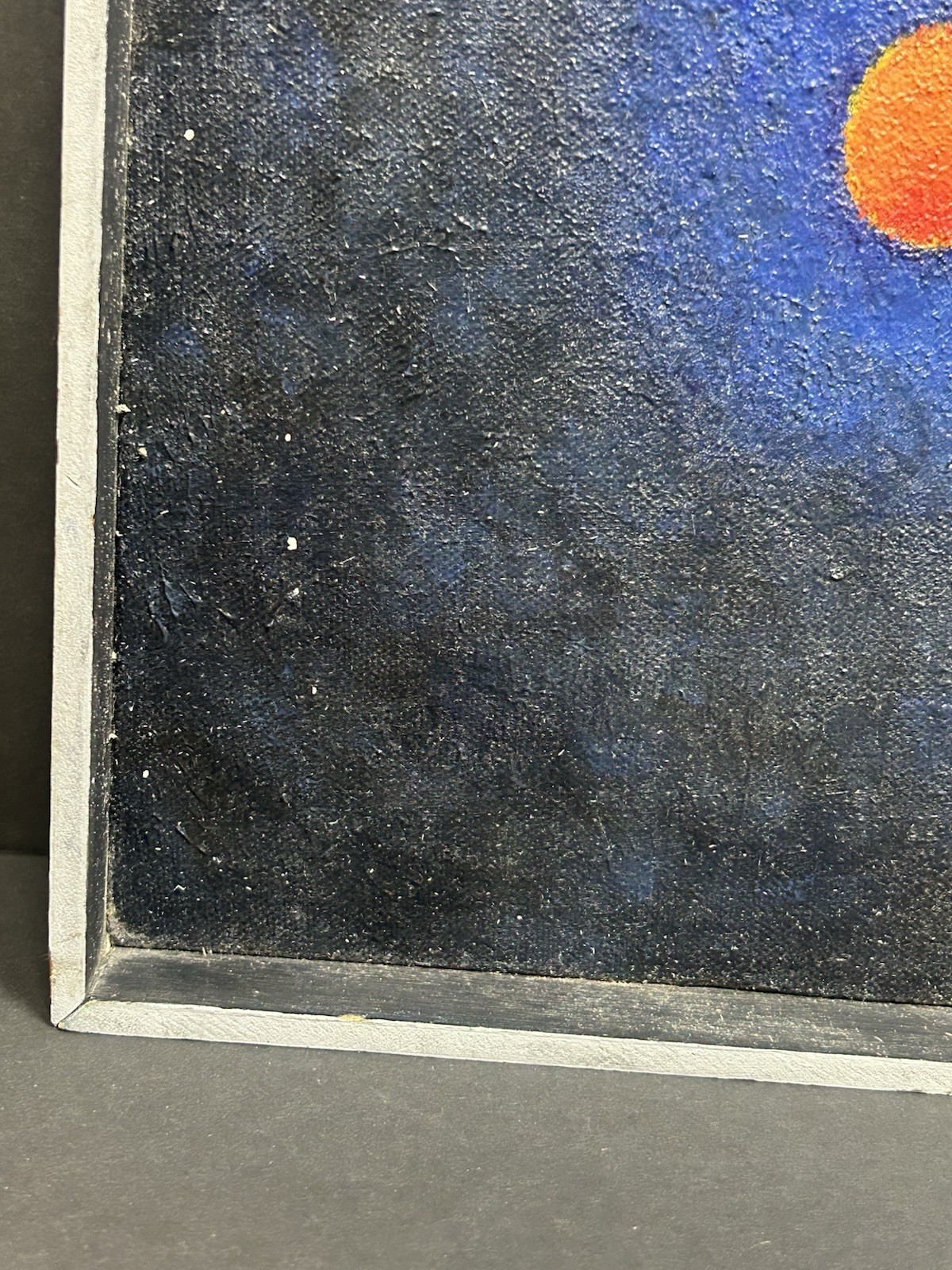 Original Surrealist Space Cosmic Planet Abstract Art Oil Painting Signed