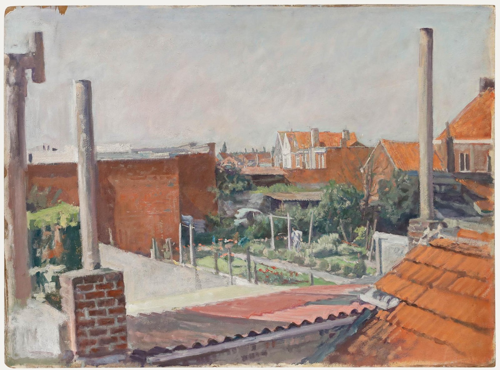 George Weissbort (1928-2013) – 20th Century Oil, Across the Roof Tops