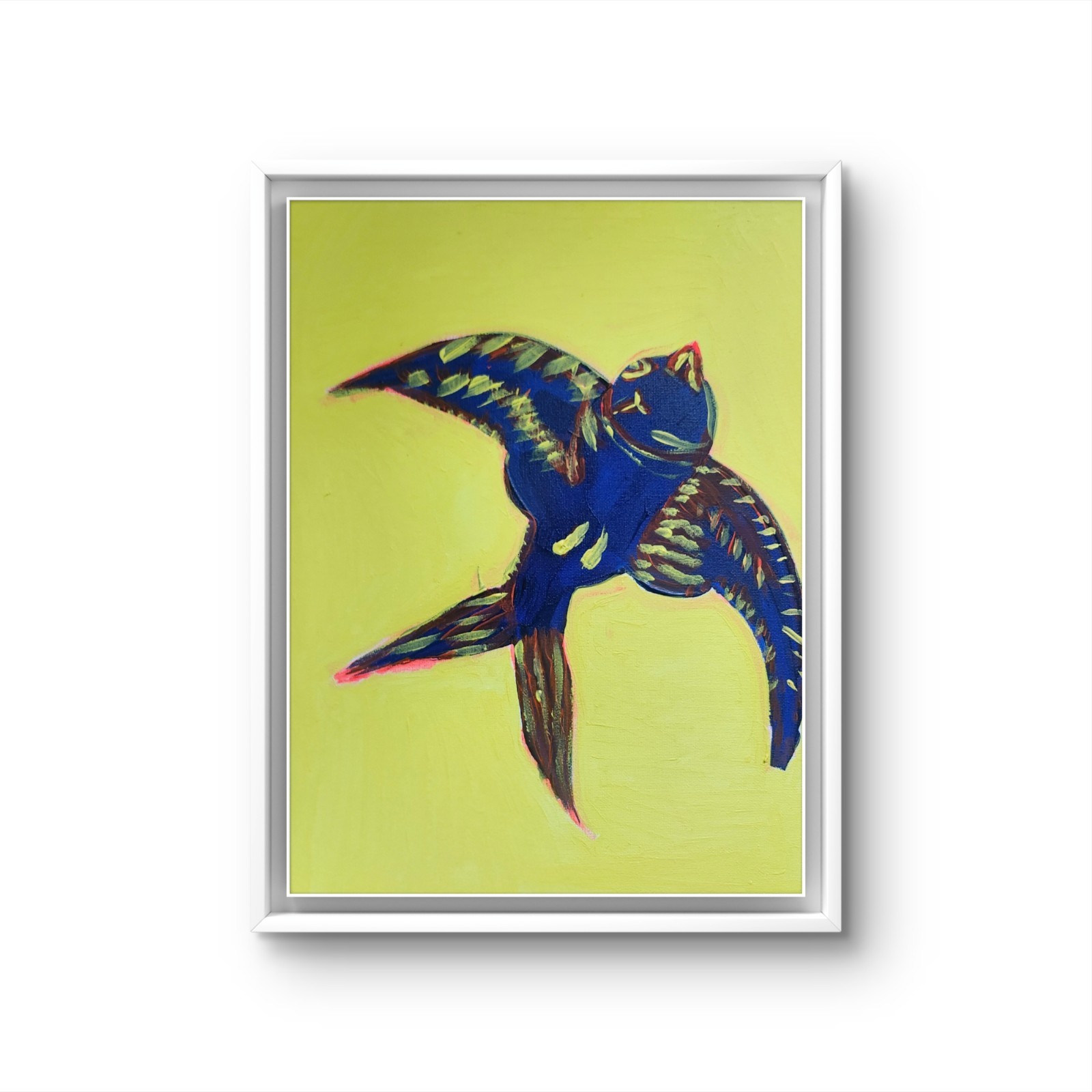 Bird In Flight Colorful Neo Expressionist Original Wall Art 11×14 Canvas.