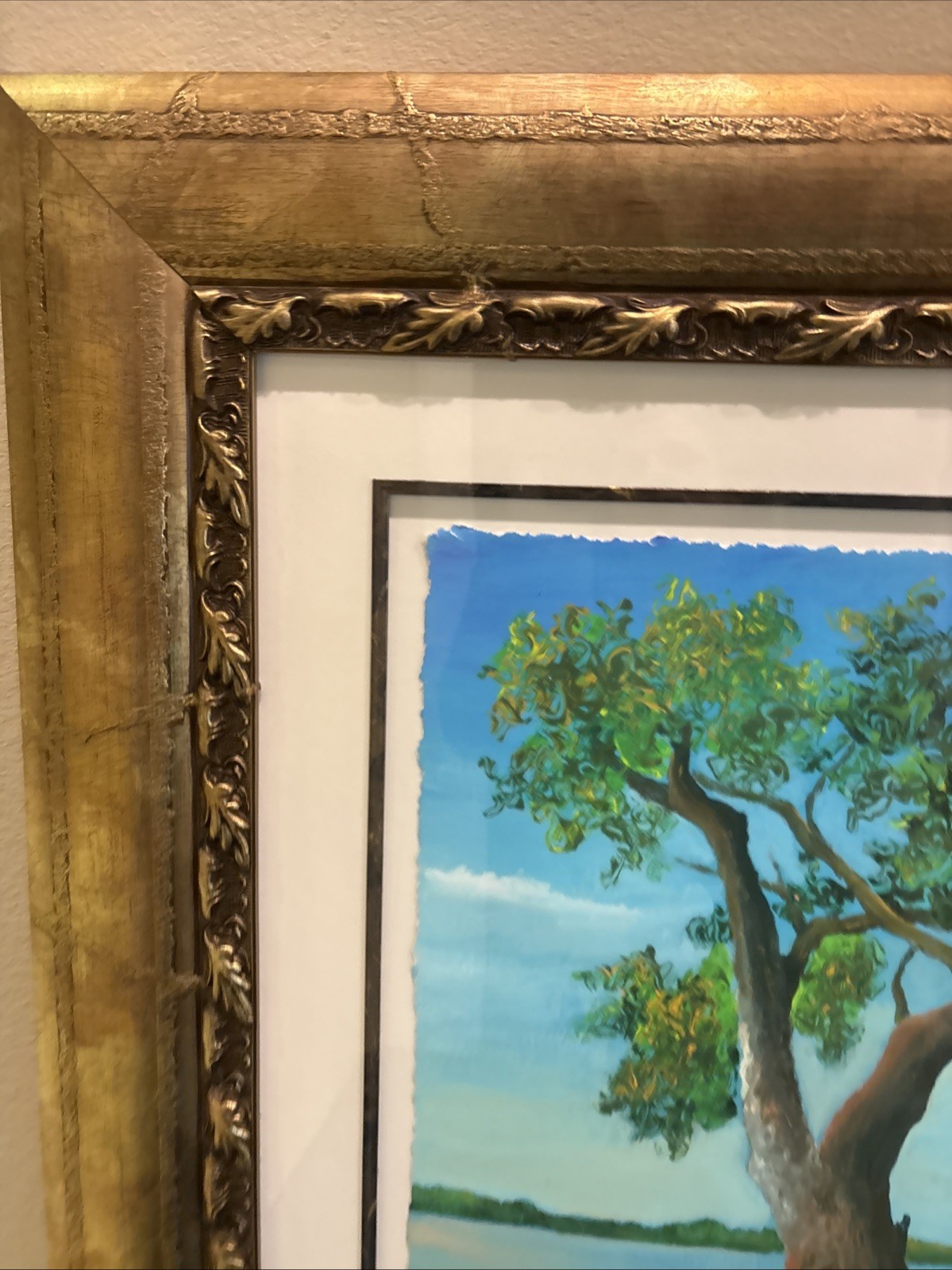 Framed Giclee on Paper «Alluring» by David Najar 30×30 Signed