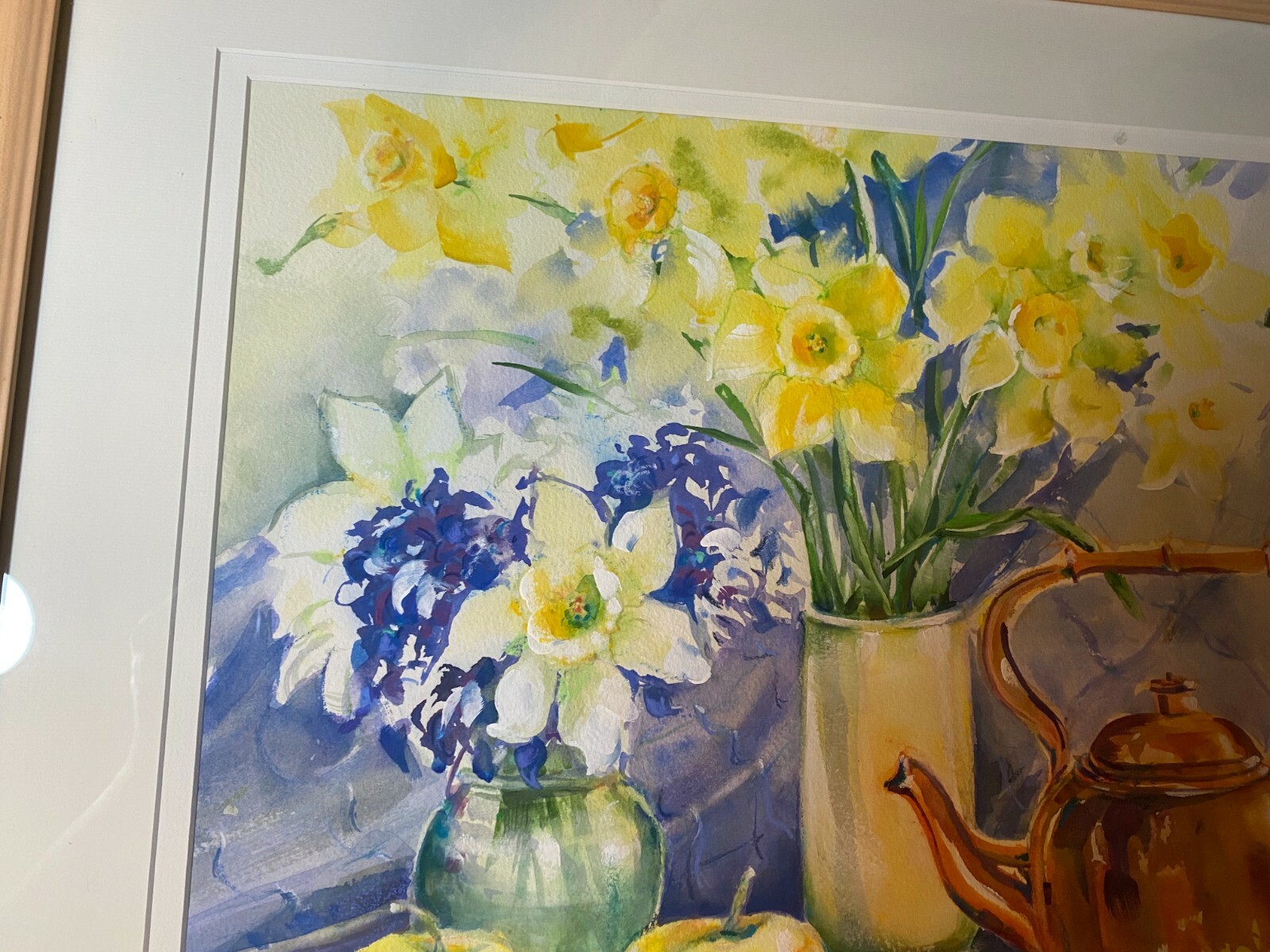 Joseph Hoover (b1939) «Copper Kettle» Watercolor And Acrylic Painting – Framed