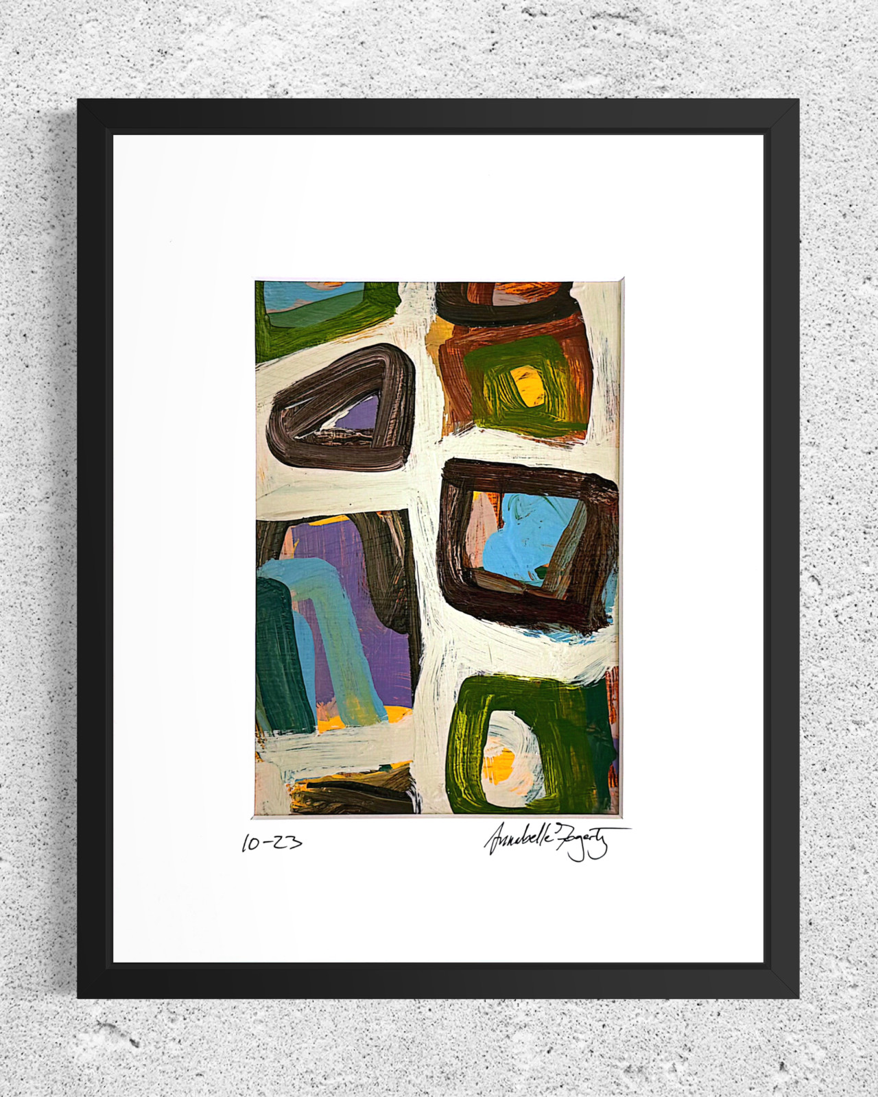 Set Of 4 Original Still Life Collage 8×10 Matted Contemporary Kitchen Wall Art