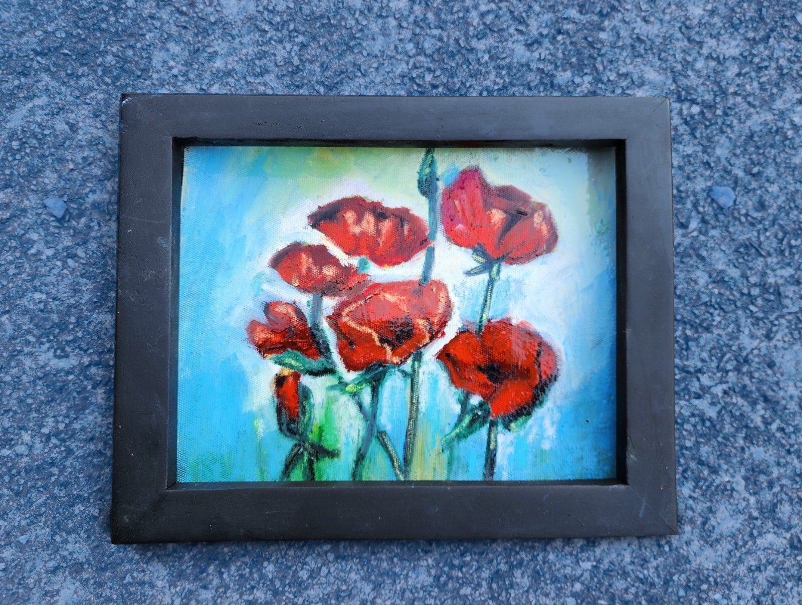 Flower Painting In Oil 9 X 7″ On Canvas