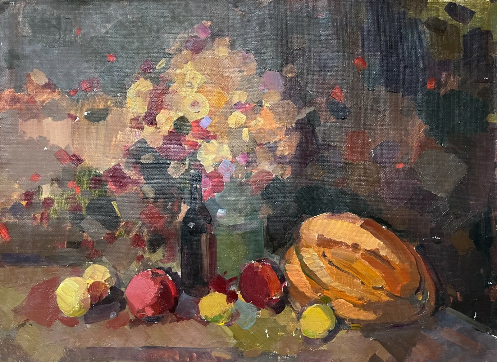 Oil Painting Canvas Evening Still Life Tovpev P Original Unframed Decor nDobr828