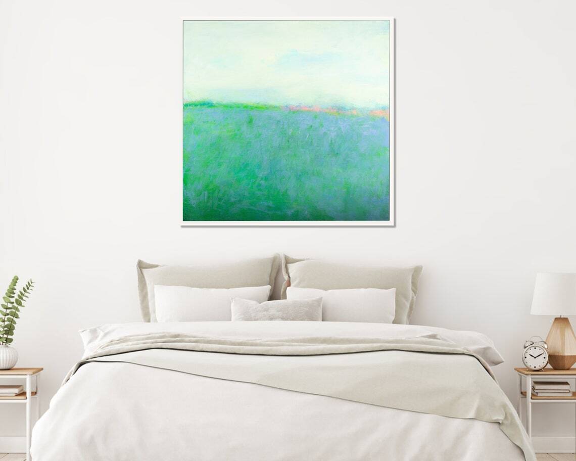 Original Abstract Painting Lavender Flowers Provence Spring Art Large Wall Art