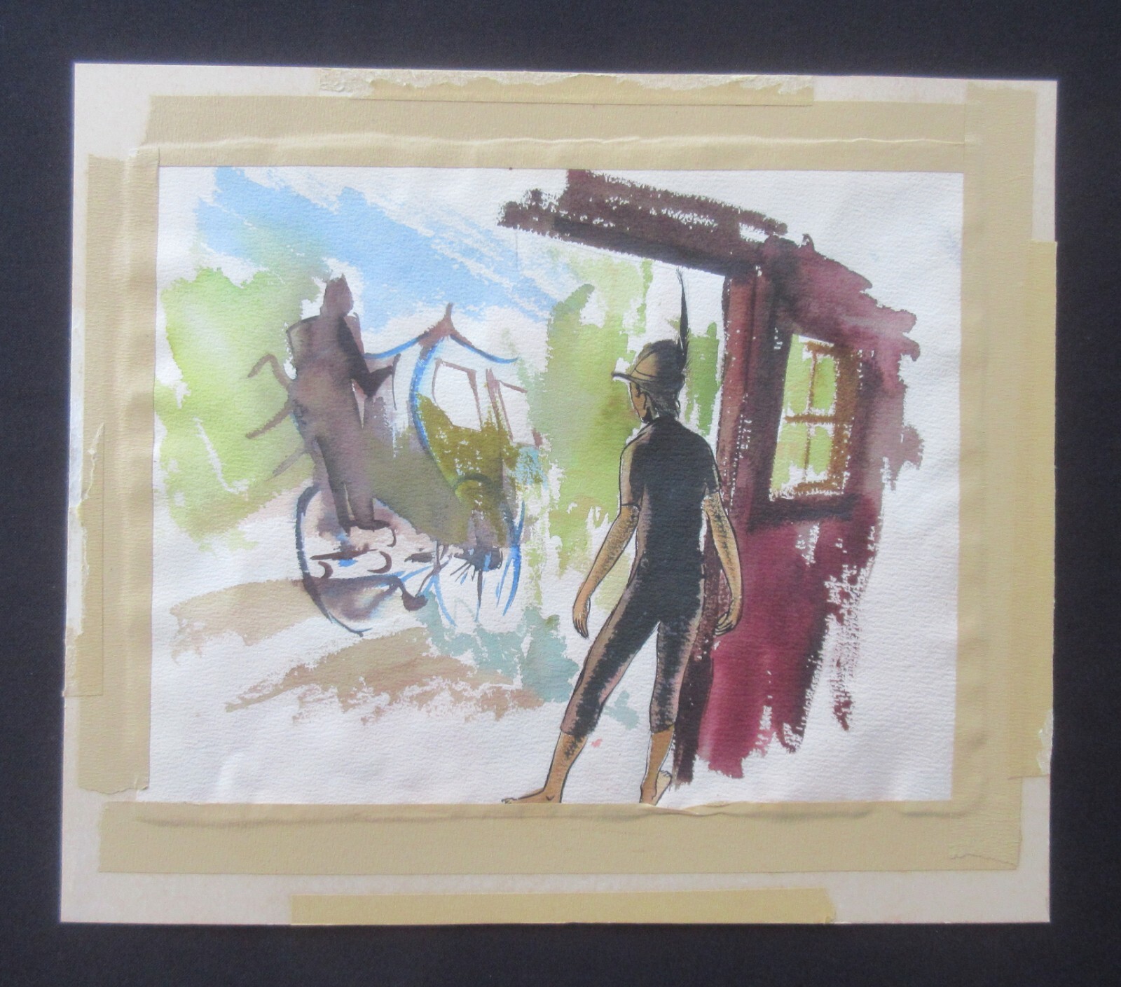 Matted Watercolor on Paper by Gregory Messersmith (United States, 20th Century)