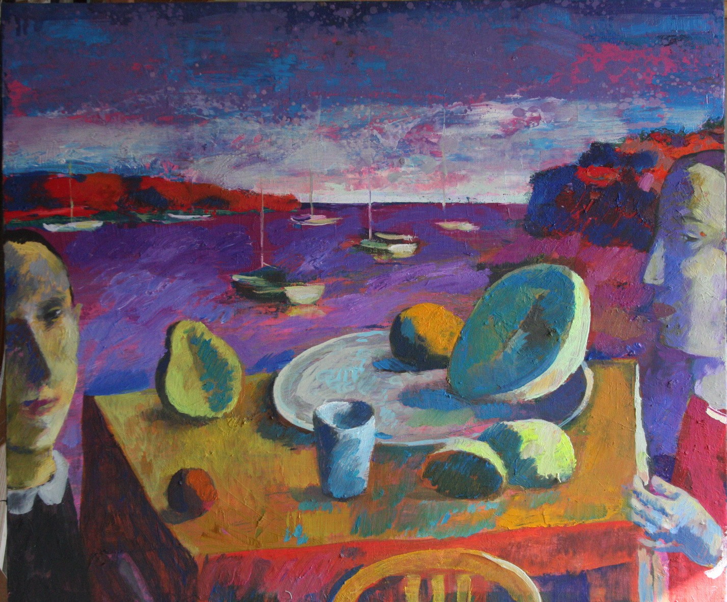 Breakfast at the Beach | Oil on Canvas | Painting