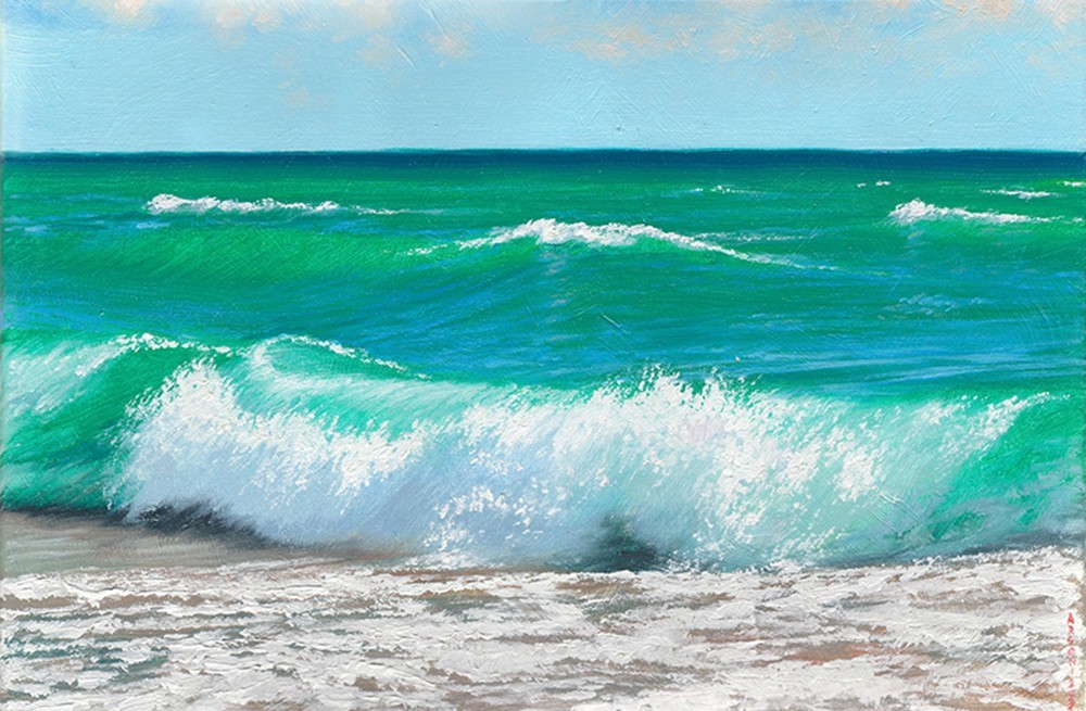 SEA PEACE II – Original Oil Painting 18″x14″ | SEA PEACE Series | NO FRAME