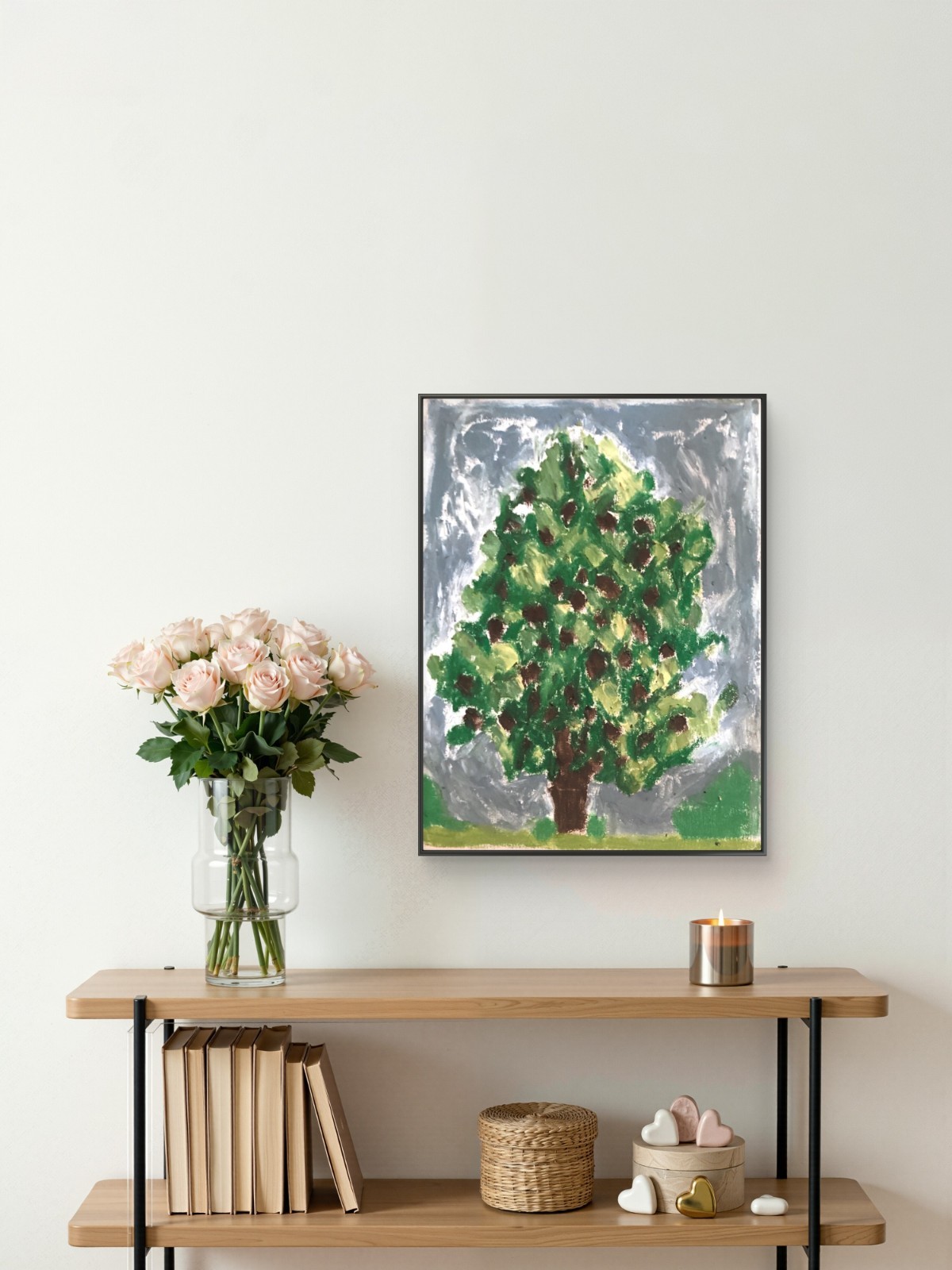 Landscape Nature Abstract Tree Forest Original 11×14 Canvas Wall Art