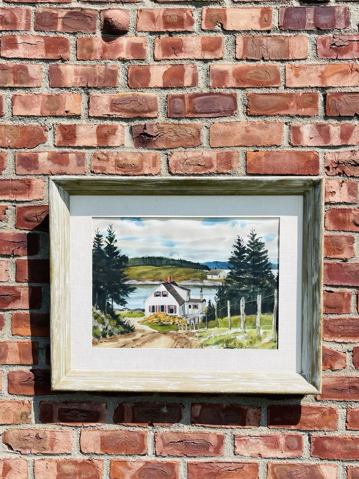 New Jersey Artist Kent Day Coes Signed Watercolor. Saint Margaret’s Bay NS