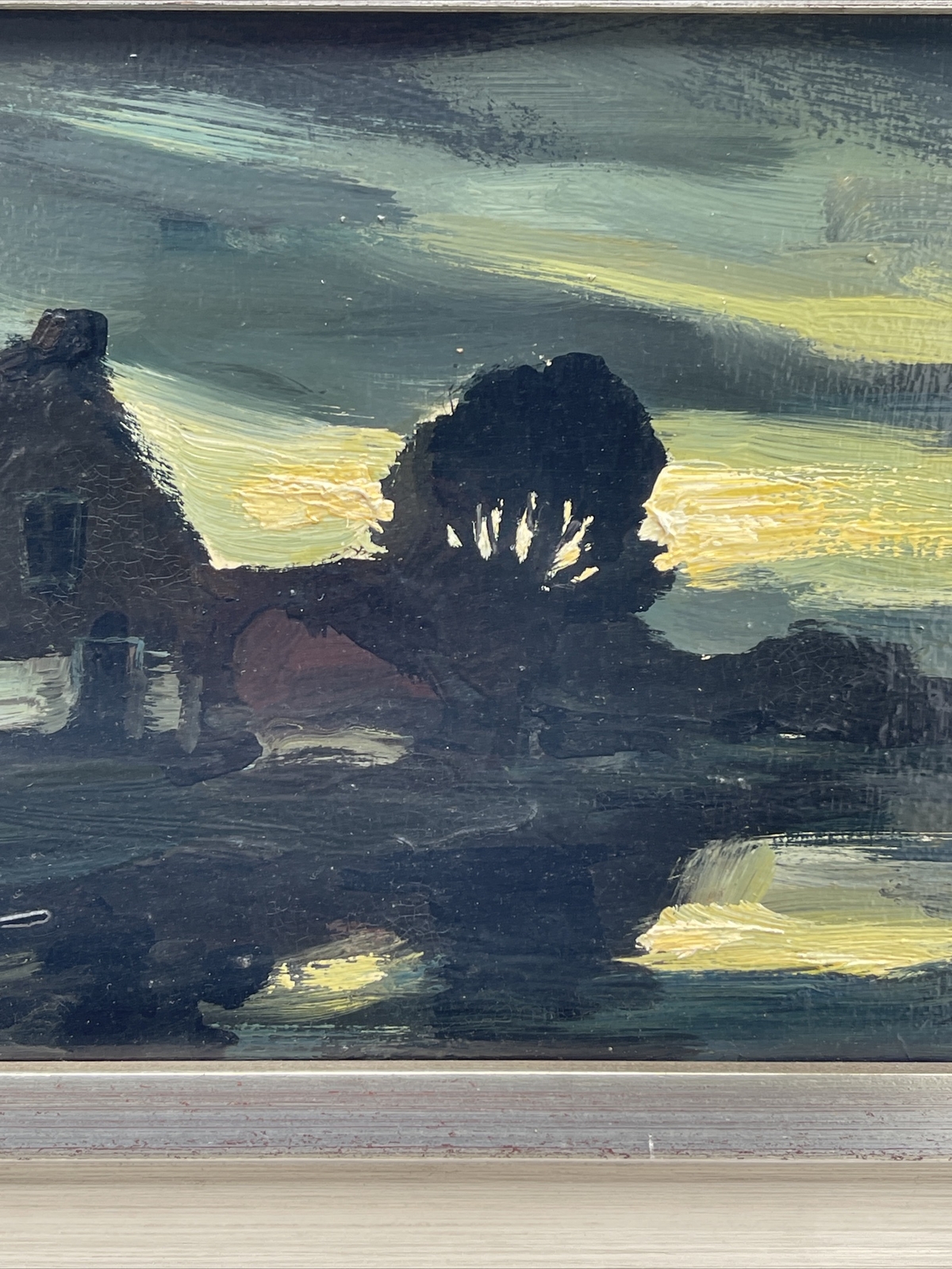 Toon Koster Painting Expressionist Landscape Holland Modernist Listed NIGHT SKY