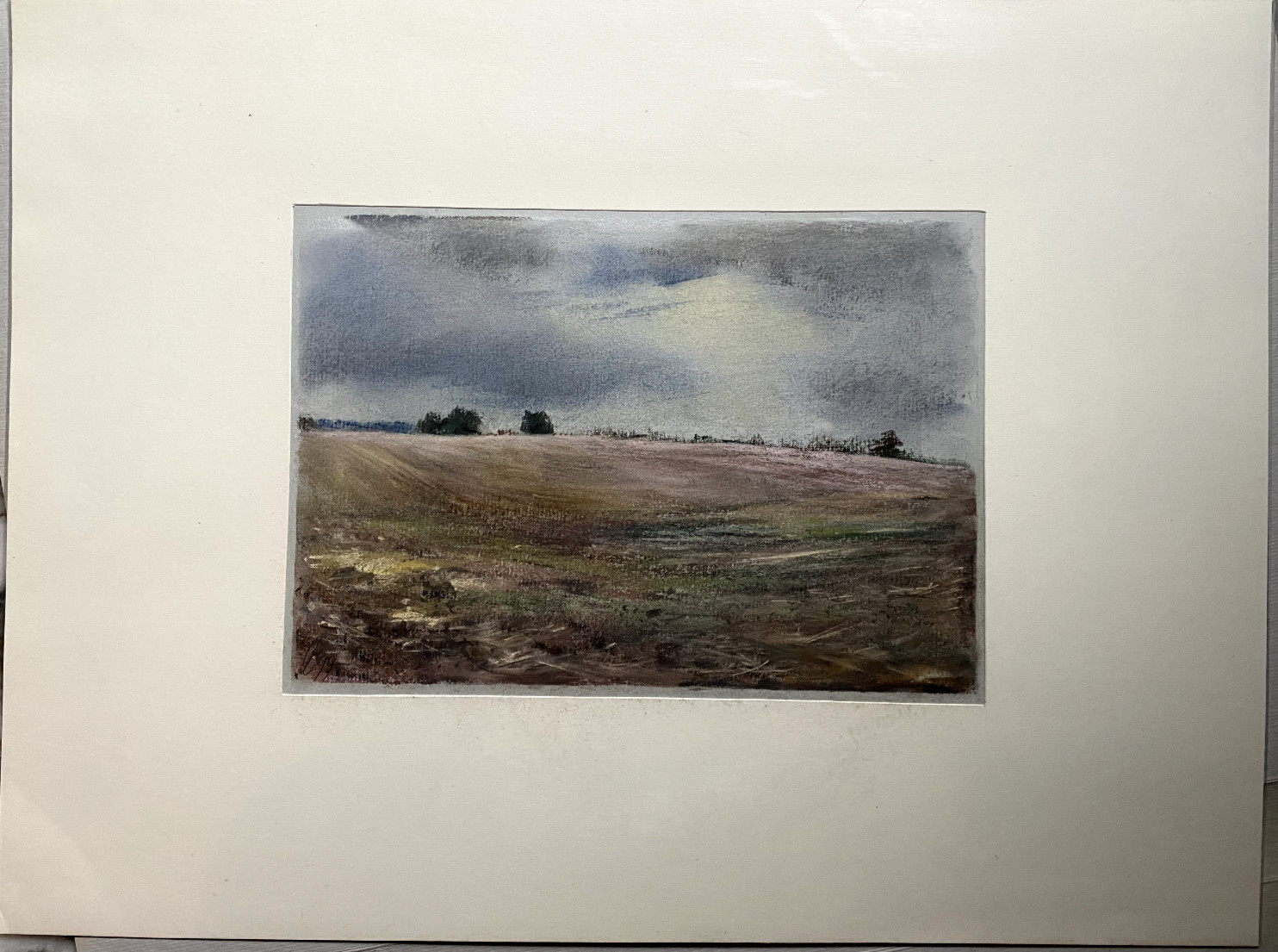 Franz Ehmke 1928-2018 GDR Painter Blankenfelde Field Brandenburg Signed