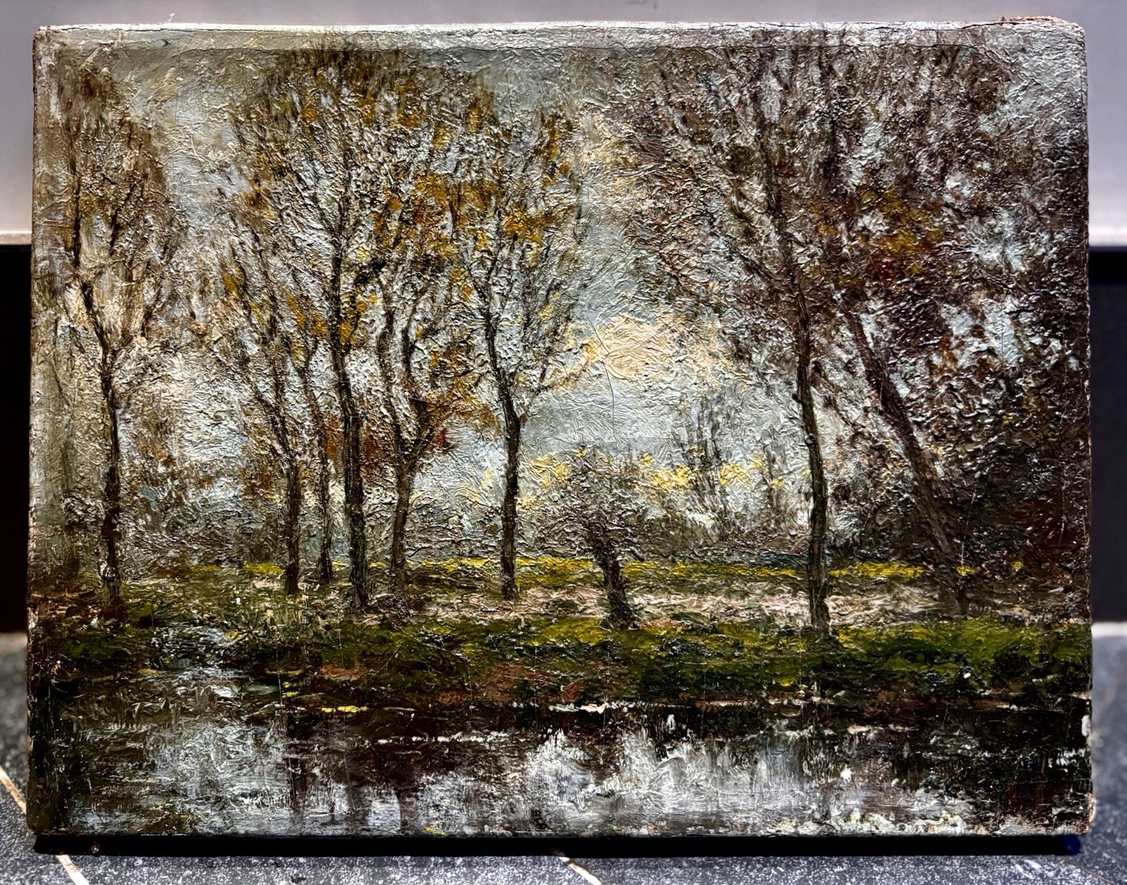 Fine 19th C American Impressionist Oil Painting Landscape Blakelock Wyant School