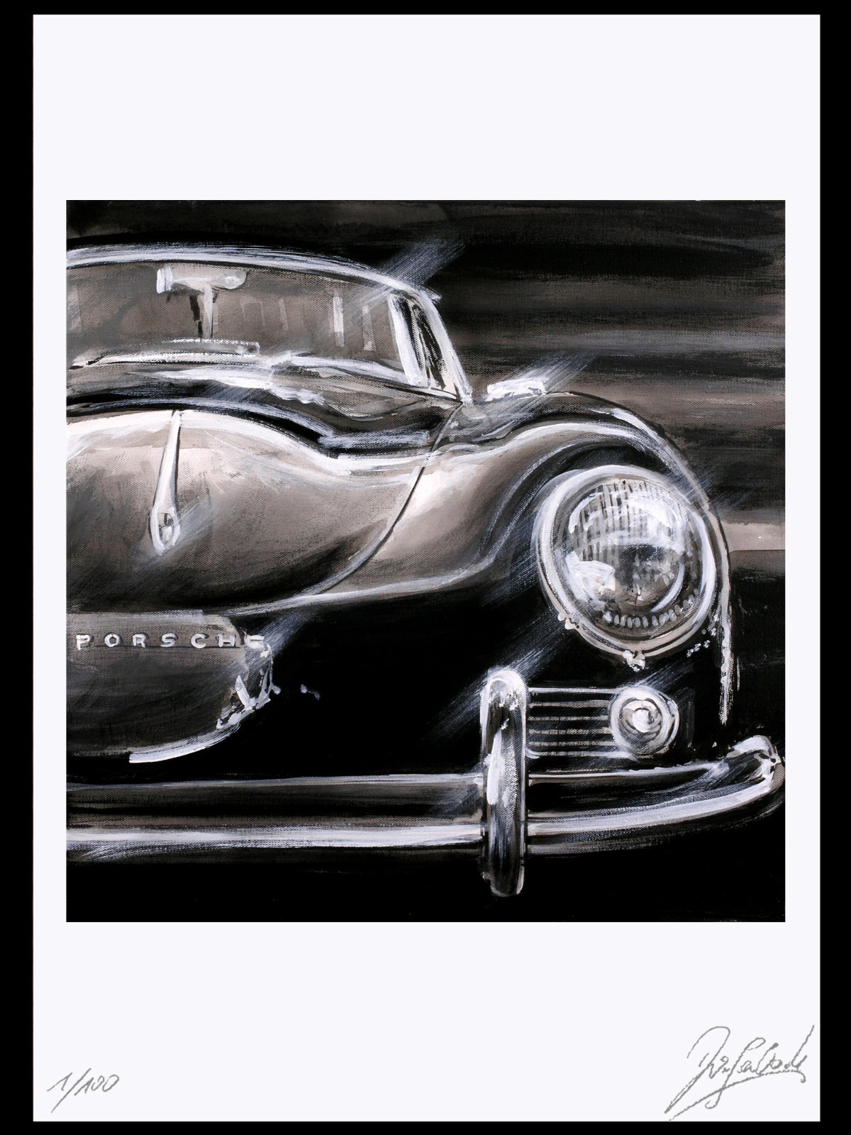 Art Graphics, Graphic, » PORSCHE NO. 1″ picture, autographed, limited, no photo!