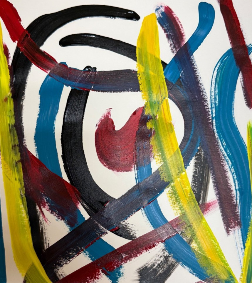 Original Abstract 11×14 Painting Acrylic Multicolor Canvas Wall Art Signed