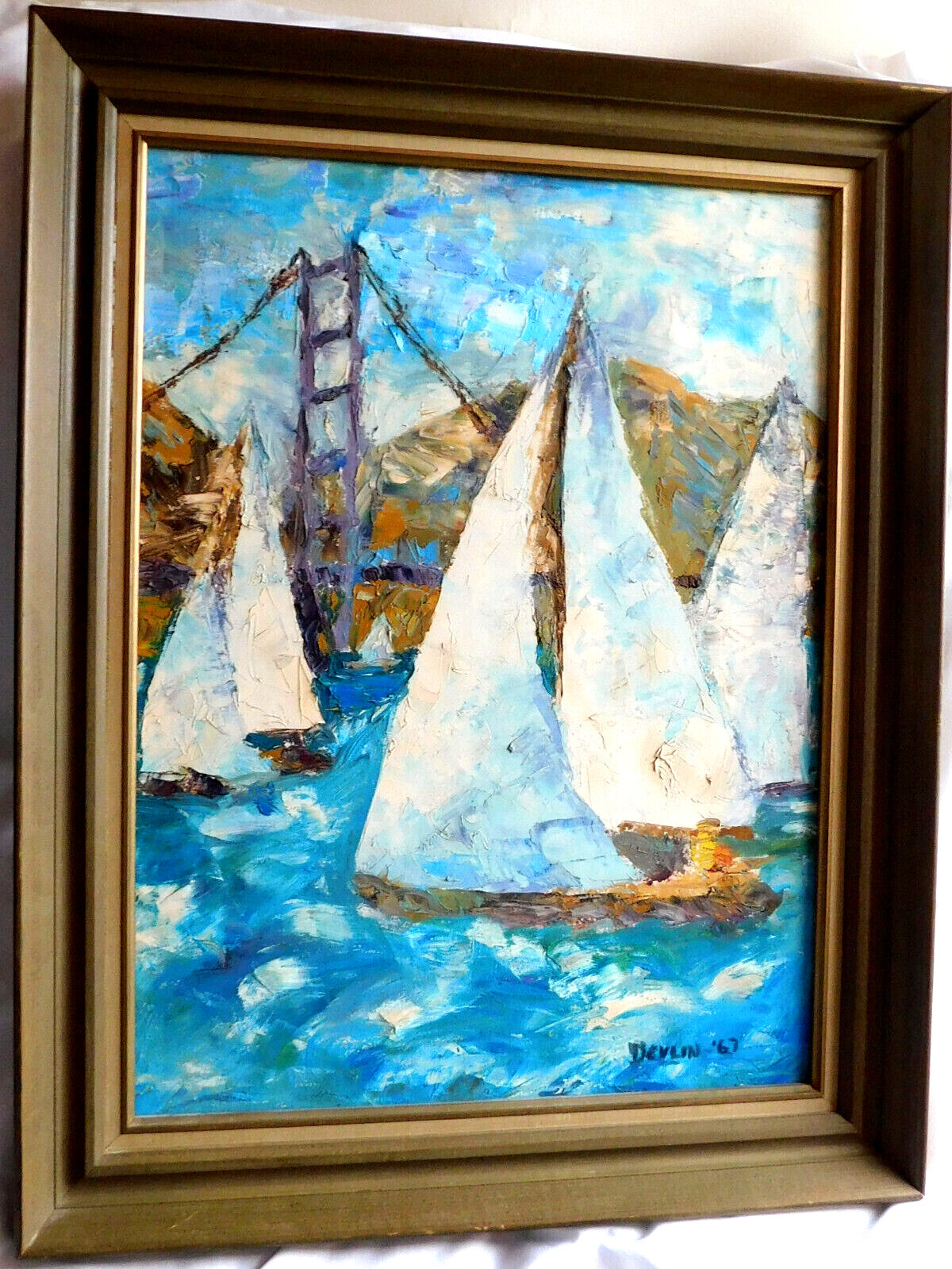 NOTED AMERICAN DEVLIN WILSON FINE VINTAGE ORIGINAL IMPRESSIONISM OIL PAINTING