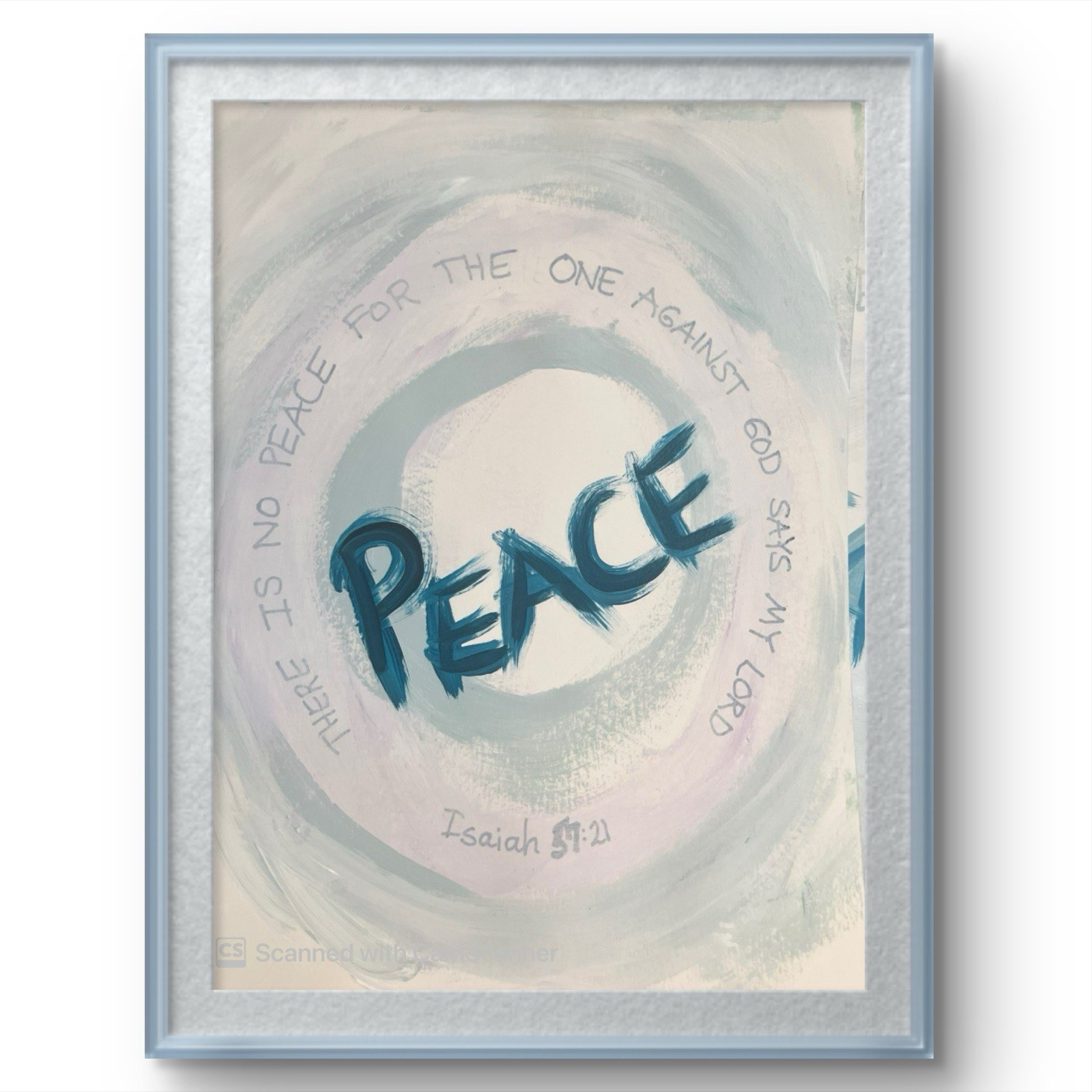 BLESSED#1003 Peace Art 11×14 Paper PEACE Original Modern Abstract Expressionism