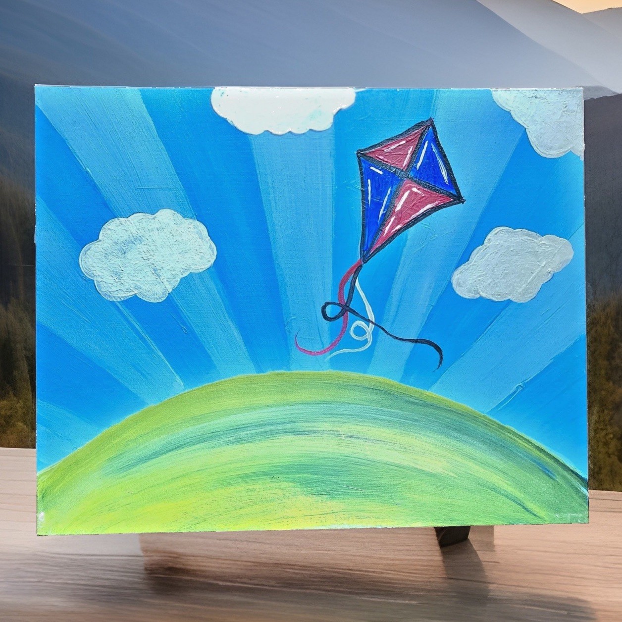 Original Oil Painting On Canvas ‘Flying High’ 16in x 20in Wall Art Décor