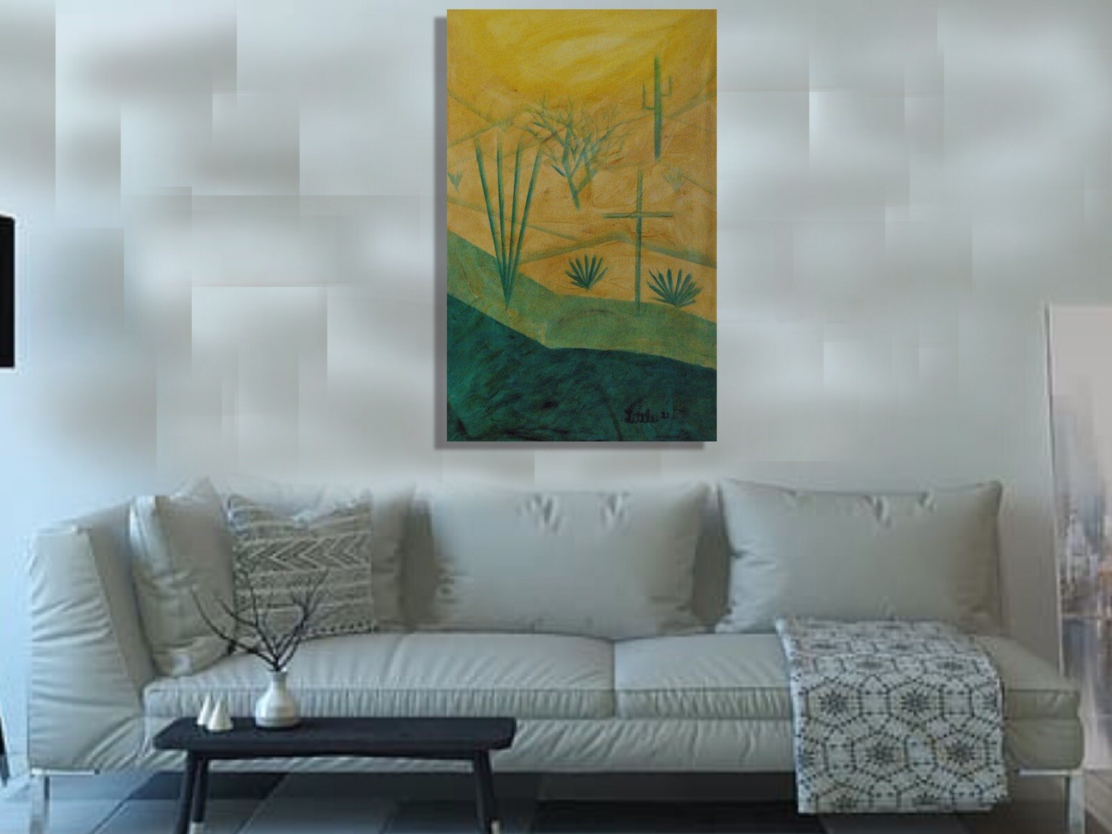 painting on canvas 39” X 62” Acrylic, Abstract, POP Art, giant
