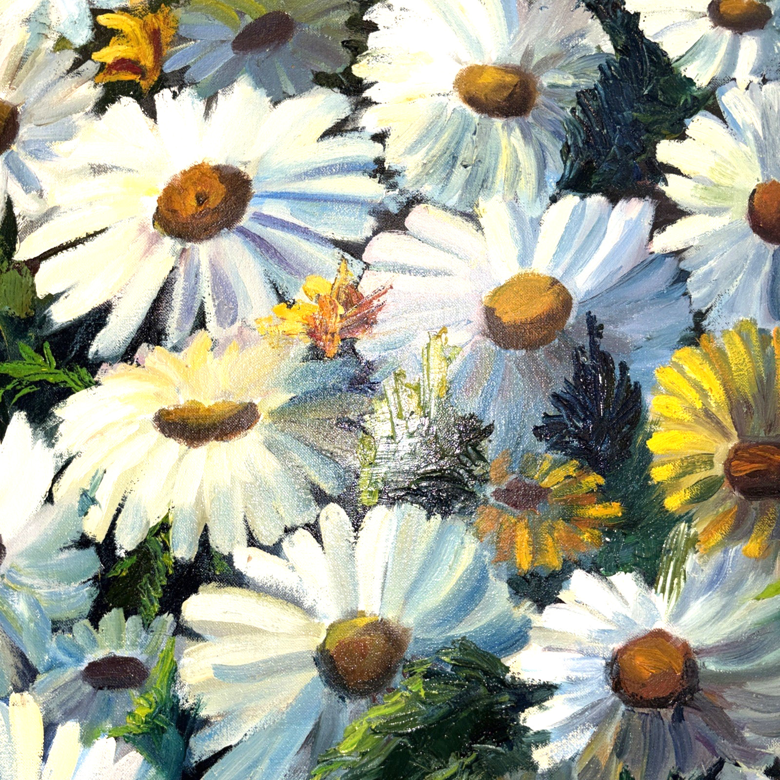 Original Oil Painting 31.5″x39.5″ Still life, Flowers, Bouquet, Artist Signed