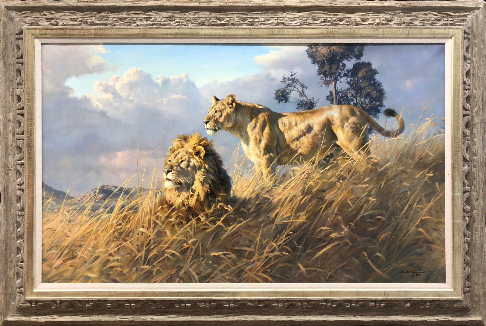 Donald Grant – African Evening Lions – Original Painting