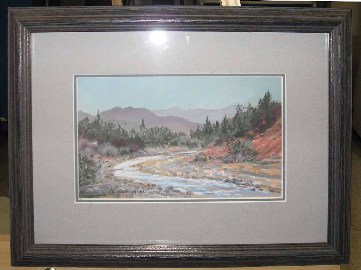 Impressionist Pastel of Wyoming River Landscape Listed Cody Wyoming Artist