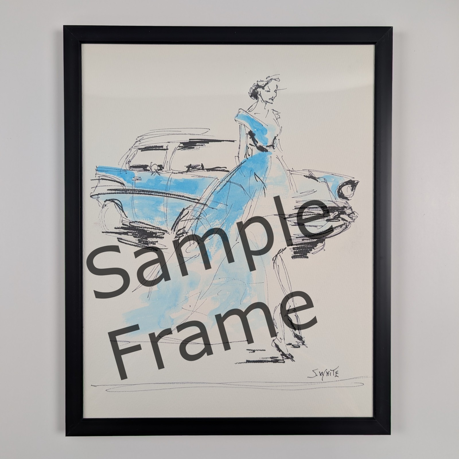 Flamingo Original Painting 11×14 Paper Art Animal Modern Expressionism SWhite