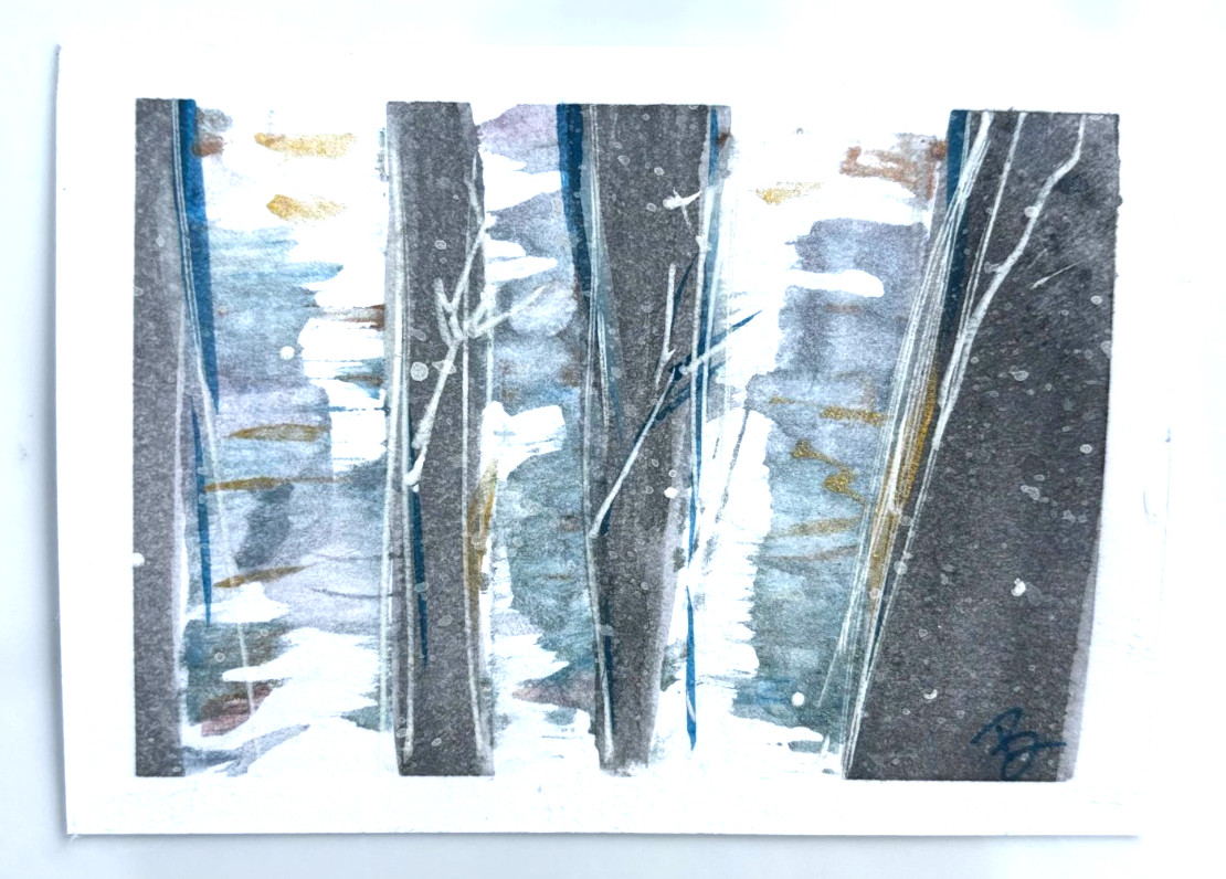ACEO Original Painting Watercolor signed by Bricklend