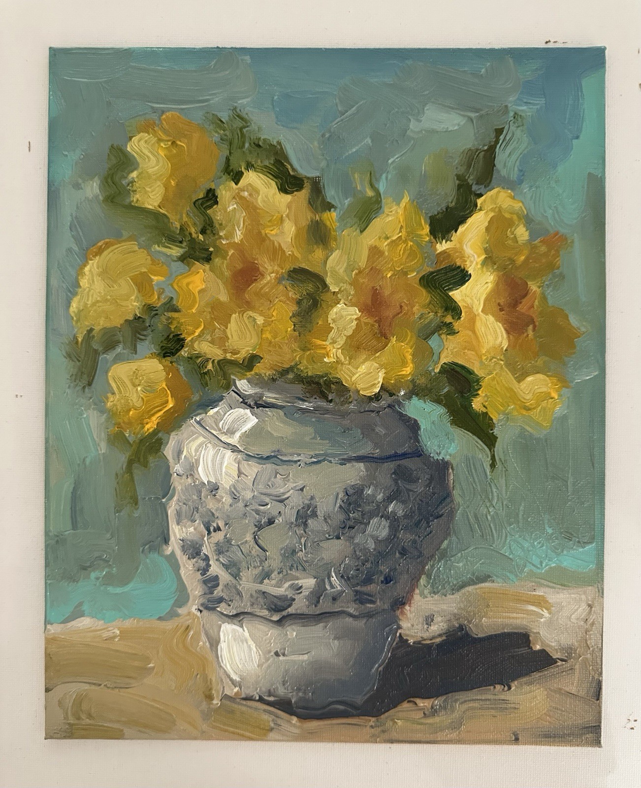 Flowers Original Impressionist Oil Painting Still Life Art Floral Artwork