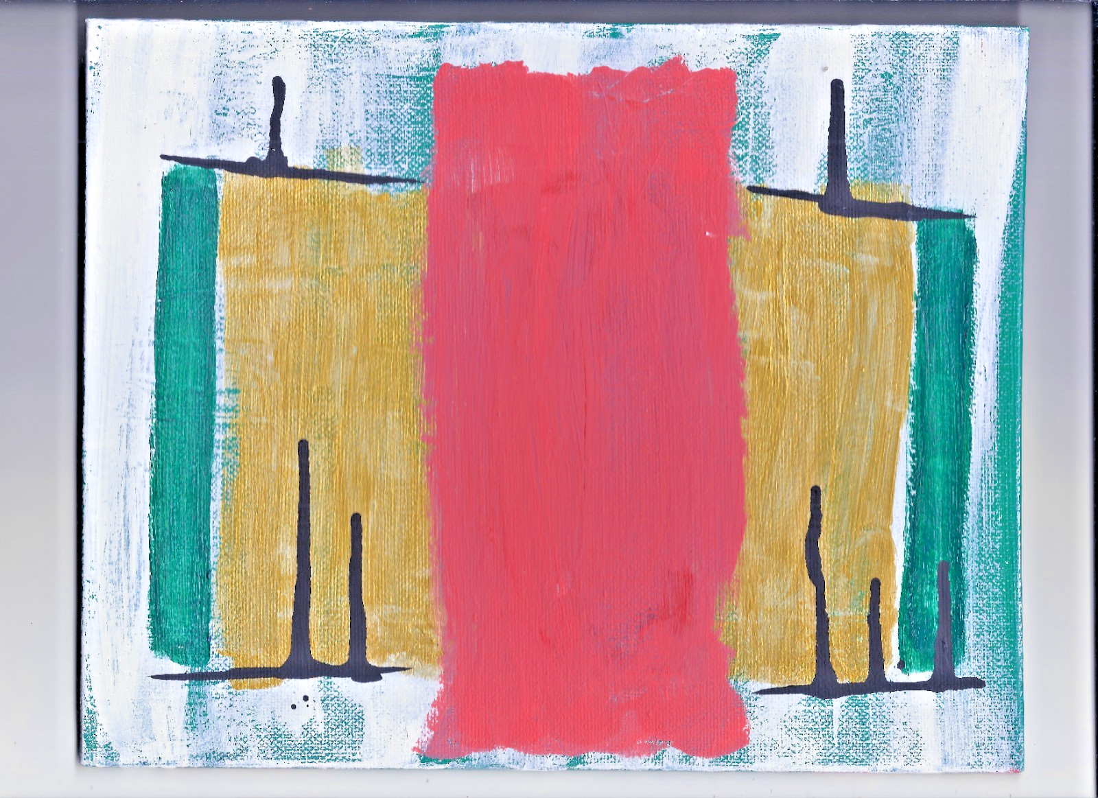 THE MAGIC BOOK – Painting 10×8 Abstract Dada Surrealism Wisdom Reading