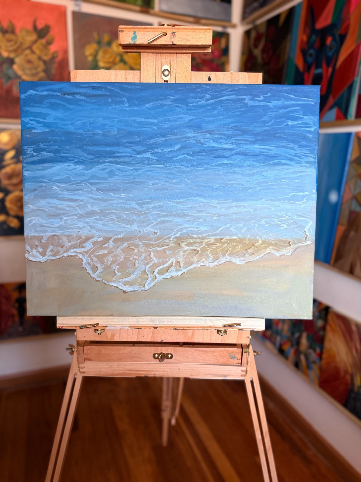 Original Oil Ocean Painting – 16×20 Seascape on Canvas, Coastal Wall Art