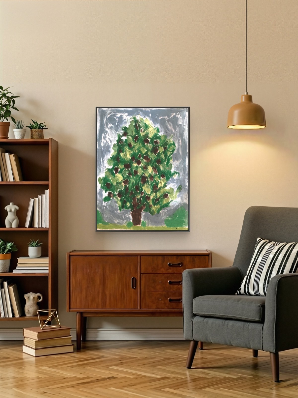Landscape Nature Abstract Tree Forest Original 11×14 Canvas Wall Art