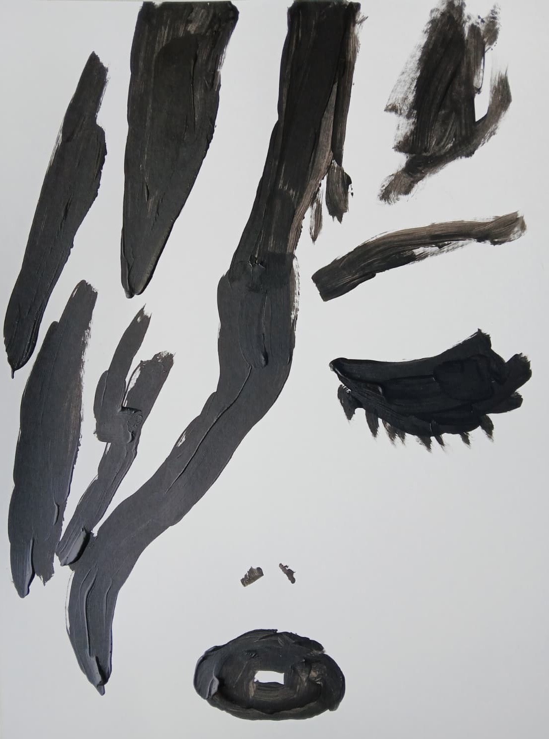 ABSTRACT /EXPRESSIONISM 9 x 12 Silhouette Girl Modern Street ART Painting