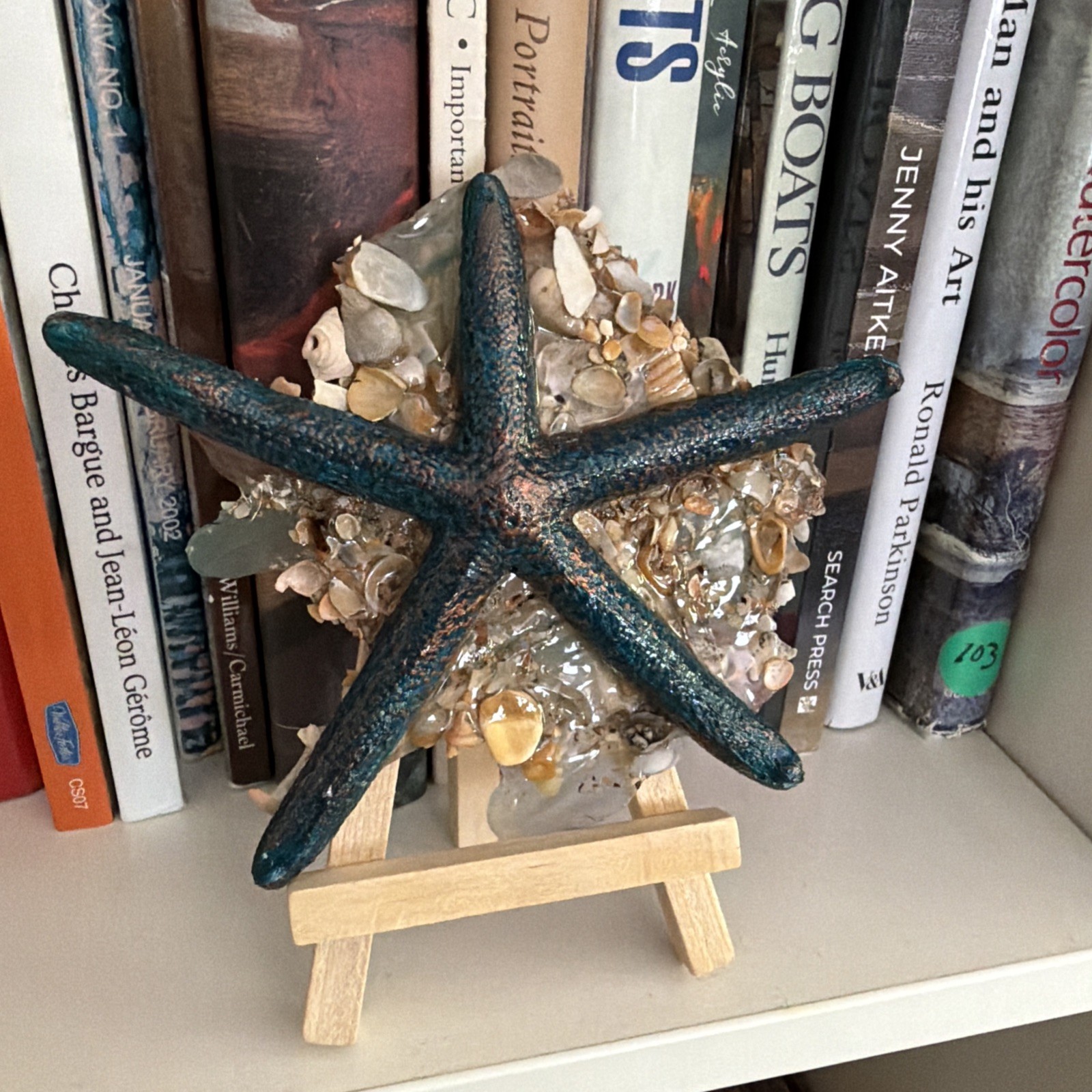 Original ACEO Mini Starfish/ Shell Resin #resin Mini-Shell ocean