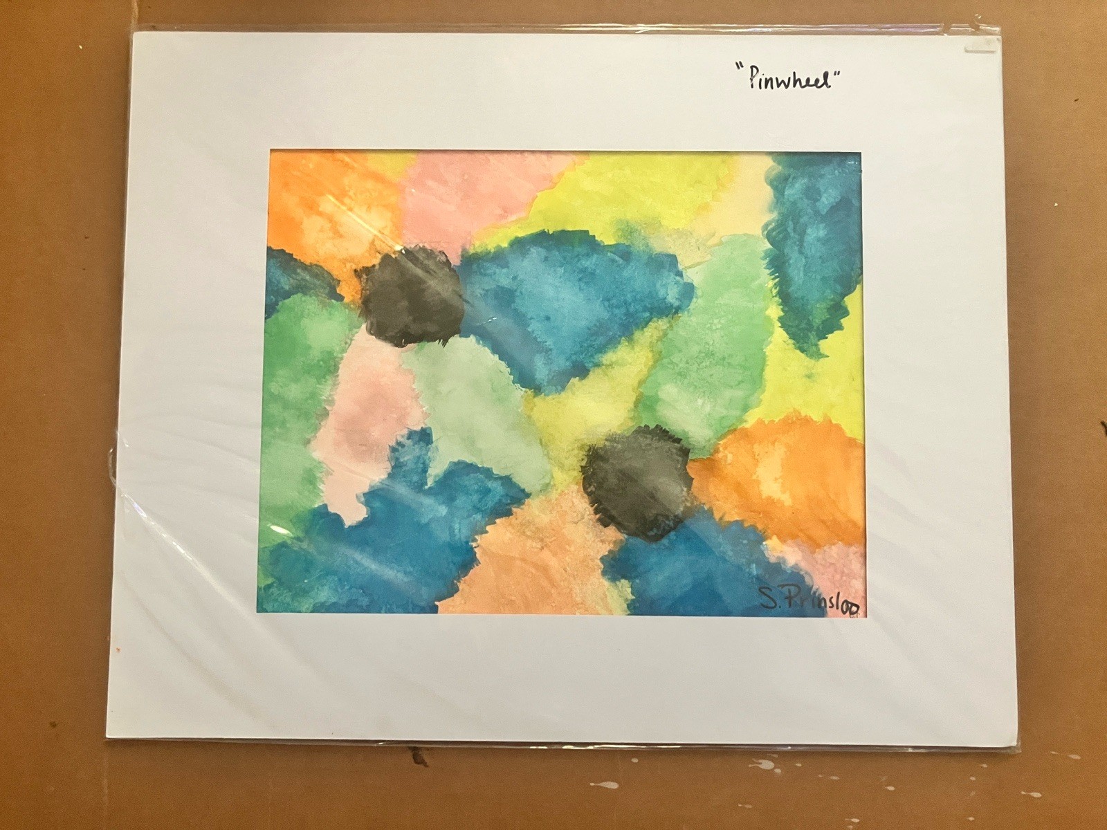 Original Artwork “PINWHEELS” Experimental Watercolor Piece 16×20