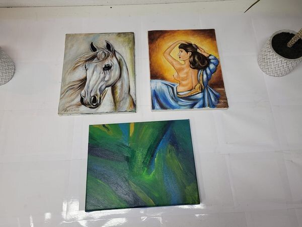 canvas paintings 3 14in x 12in / we1075 r2t2