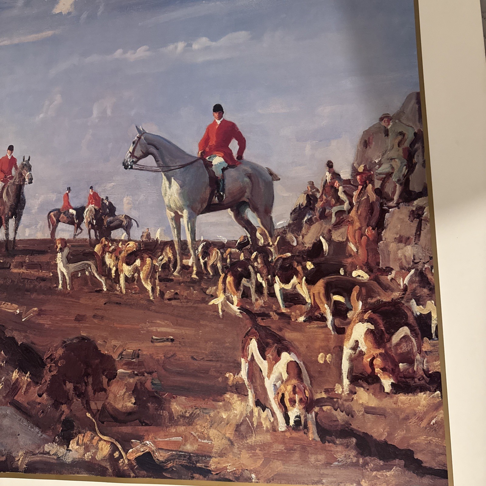sir alfred munnings- Hunting On Zennor Hill-Philadelphia Museum Of Art