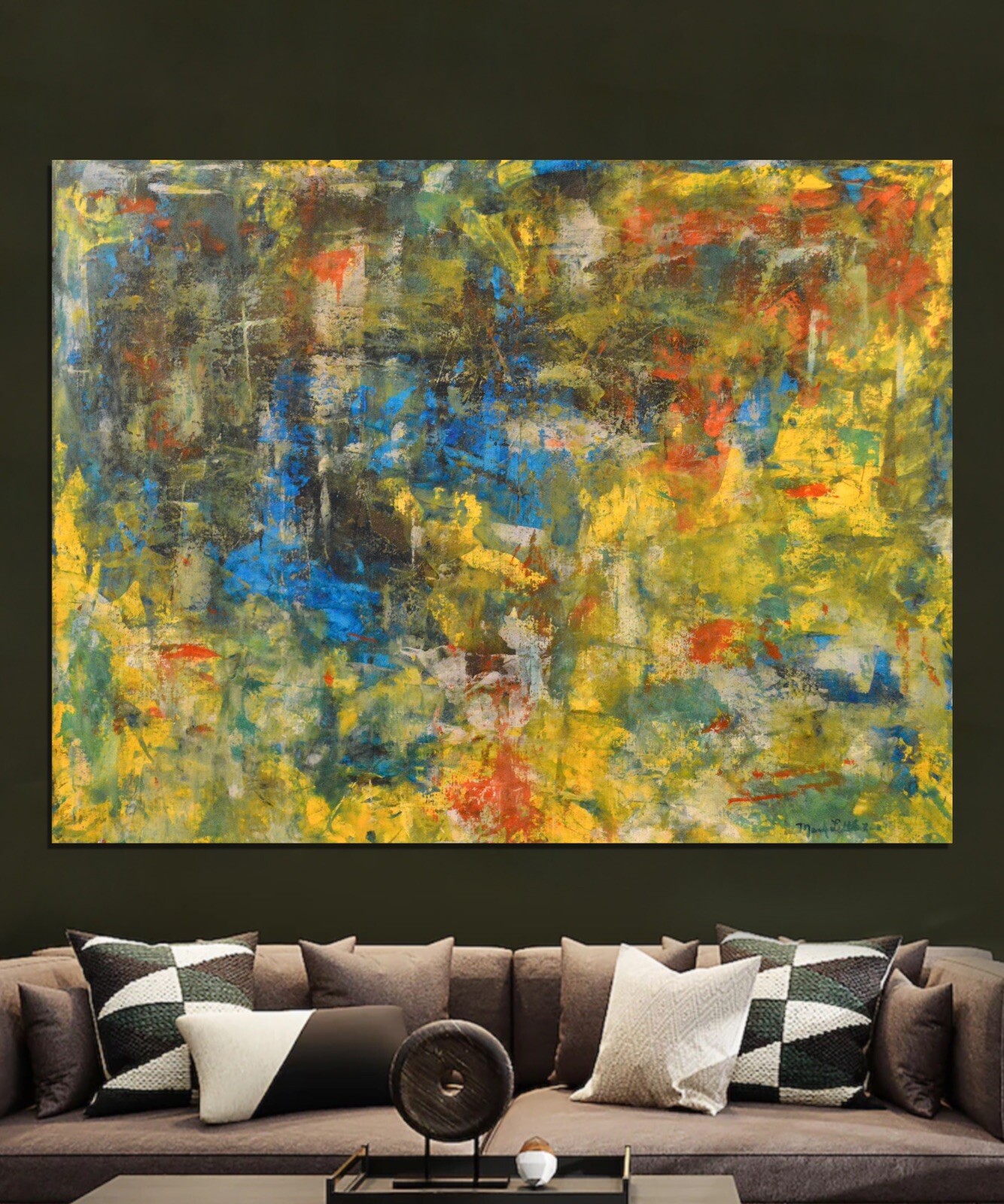 Mark Little￼Professional Canvas￼ Painting 81” X 62”(6ft 9in)Abstract Modern XL