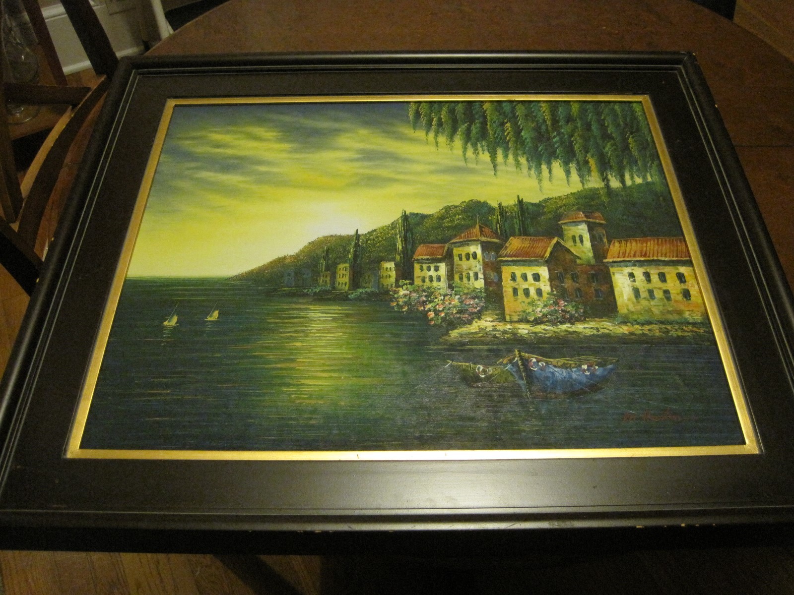M. Austin, Oil on Canvas, Framed & Signed Painting 26×31″