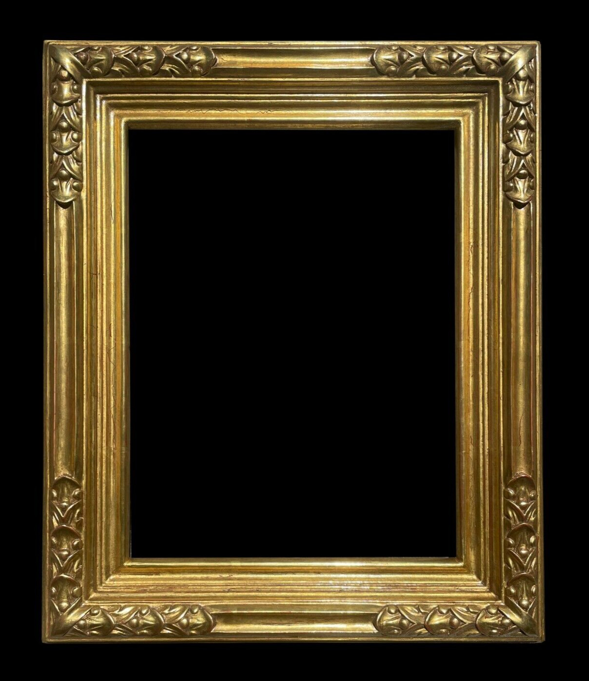 2″ Wide 12″ x 9″ Hand Carve Picture Frame – Water gilded in genuine 22k Gold
