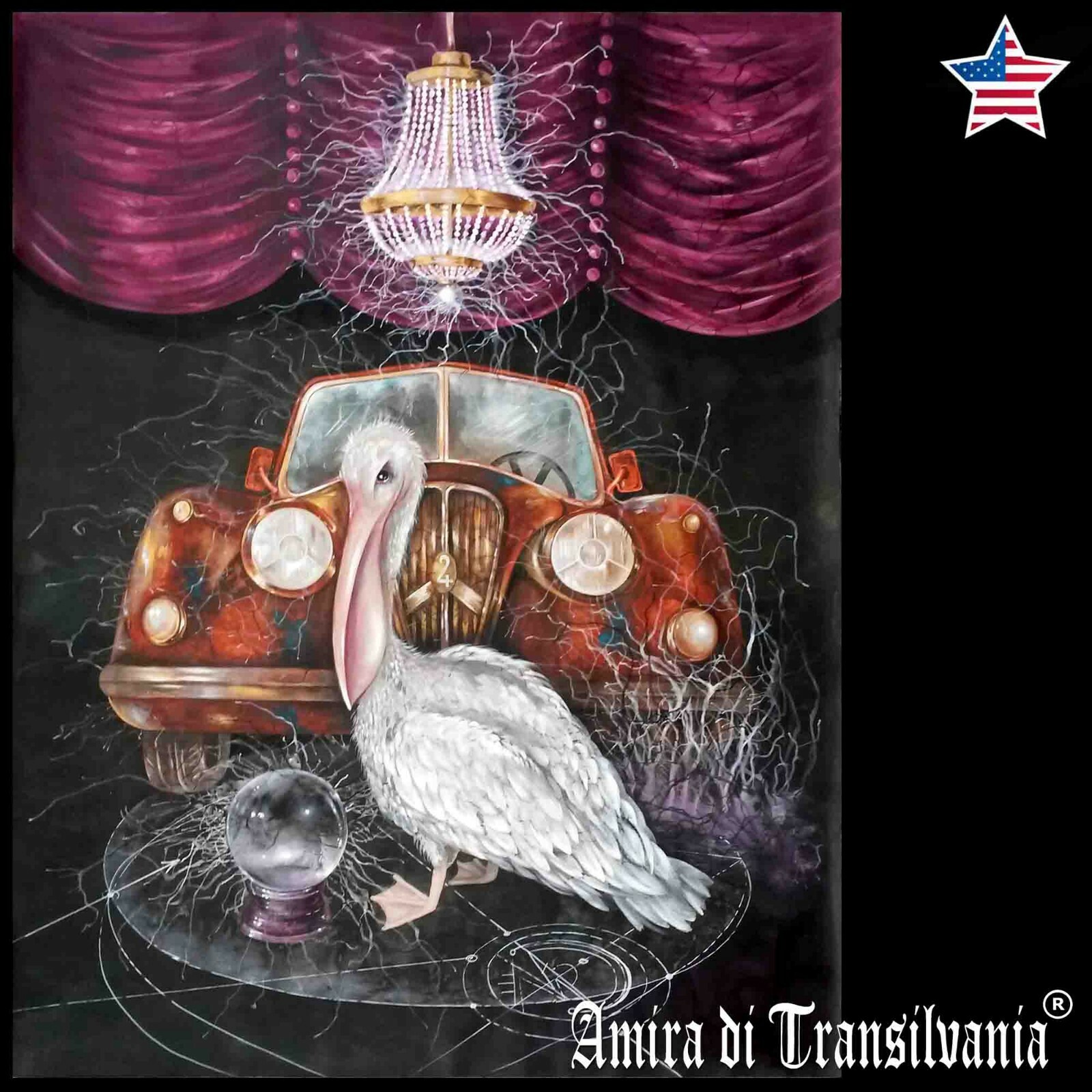 animals painting pelican original art figurative artist canvas oil home decor