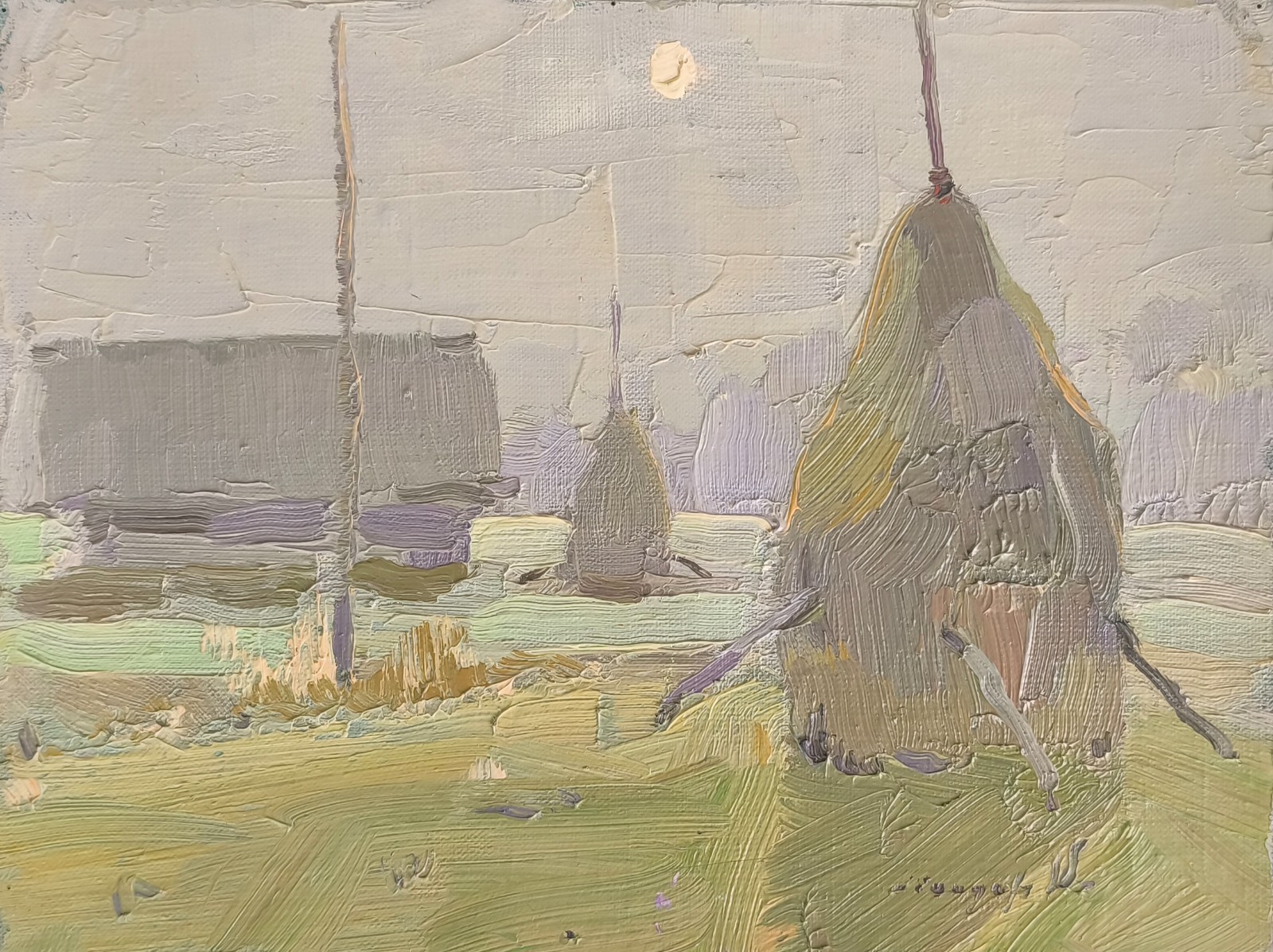 Backlighting, 25×34 cm, Canvas on Cardboard, Painting by Shandor Alexander